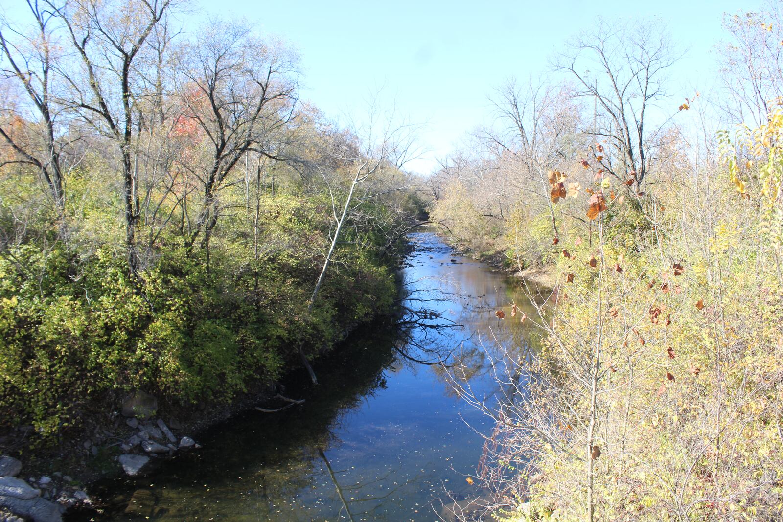 Wolf Creek near the Philadelphia Drive bridge in northwest Dayton. CORNELIUS FROLIK / STAFF