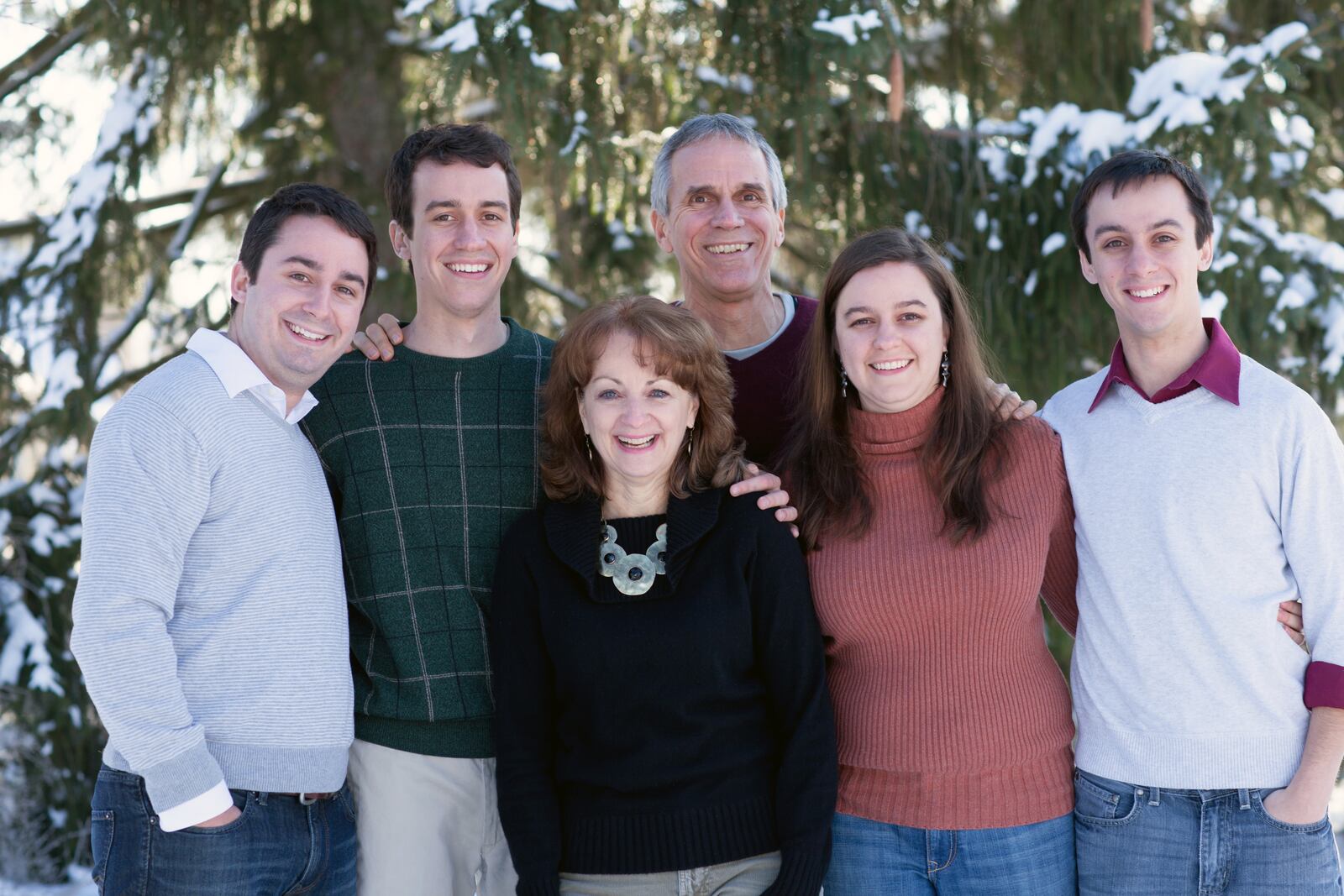 the Waggenspack family in 2012. L-R  Stephen, Nathan, Rose, Dean, Courtney, Luke