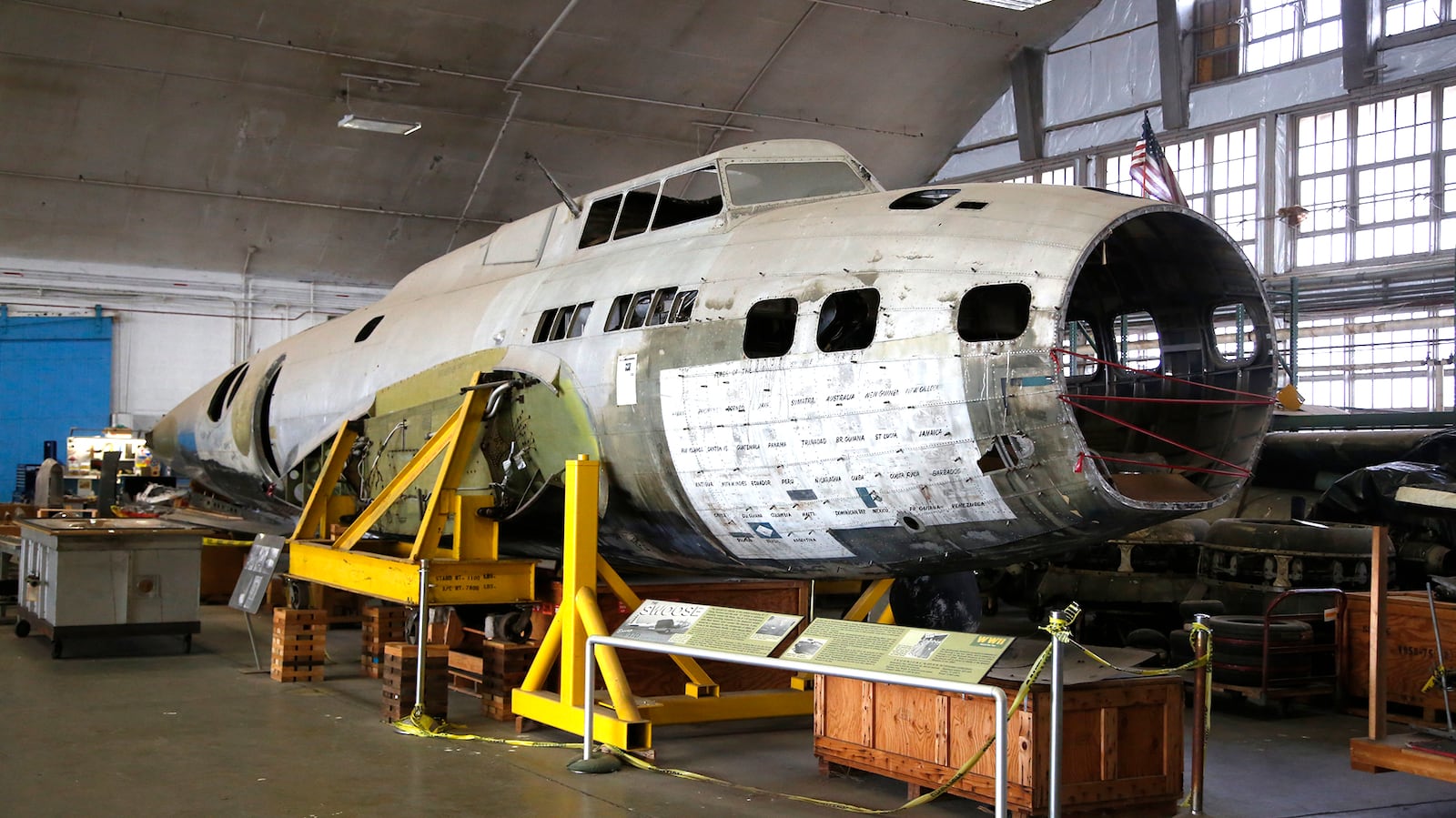 Boeing B-17D Flying Fortress, The Swoose, is the oldest B-17 in existance and is being restored.  TY GREENLEES / STAFF