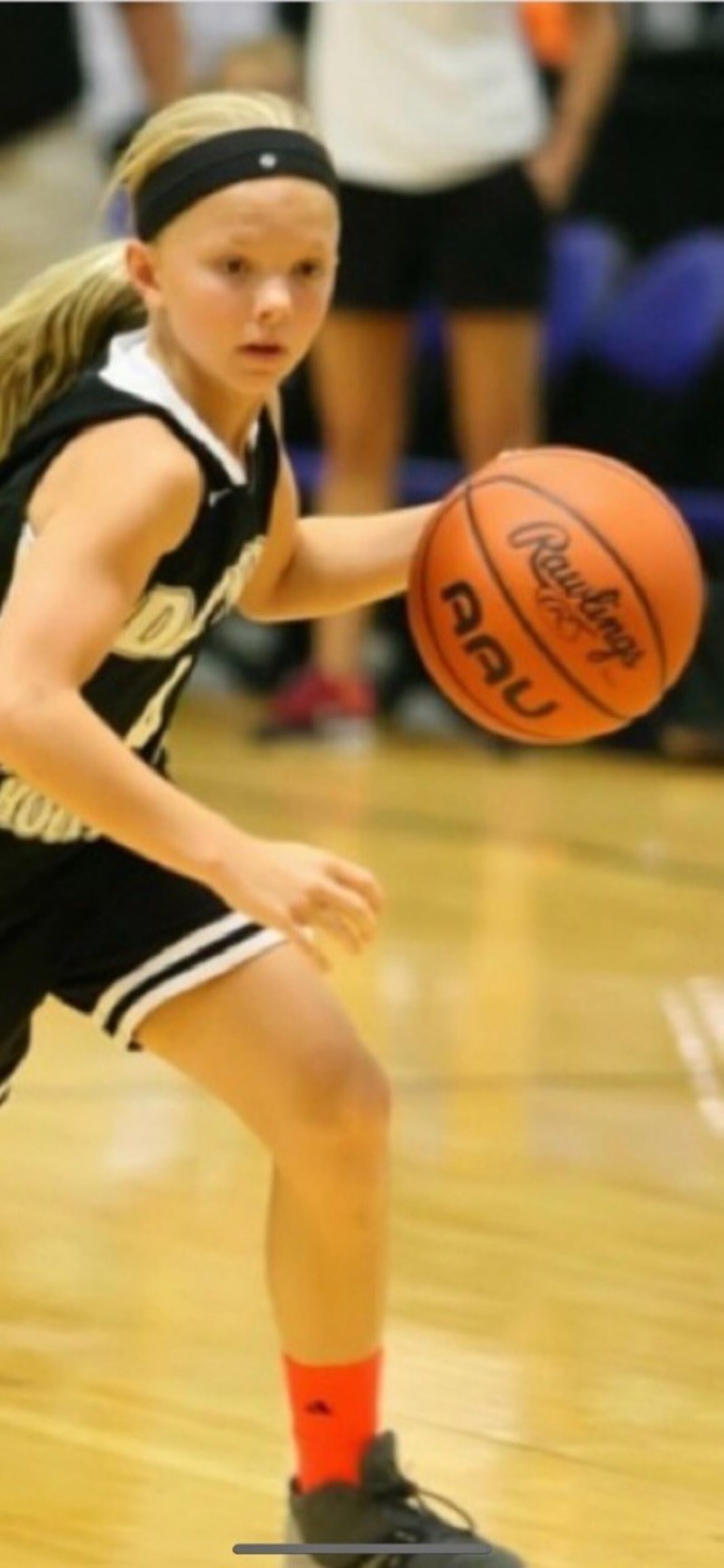 Ivy Wolf as a fifth grader playing for the Dayton Lady HoopStars. CONTRIBUTED