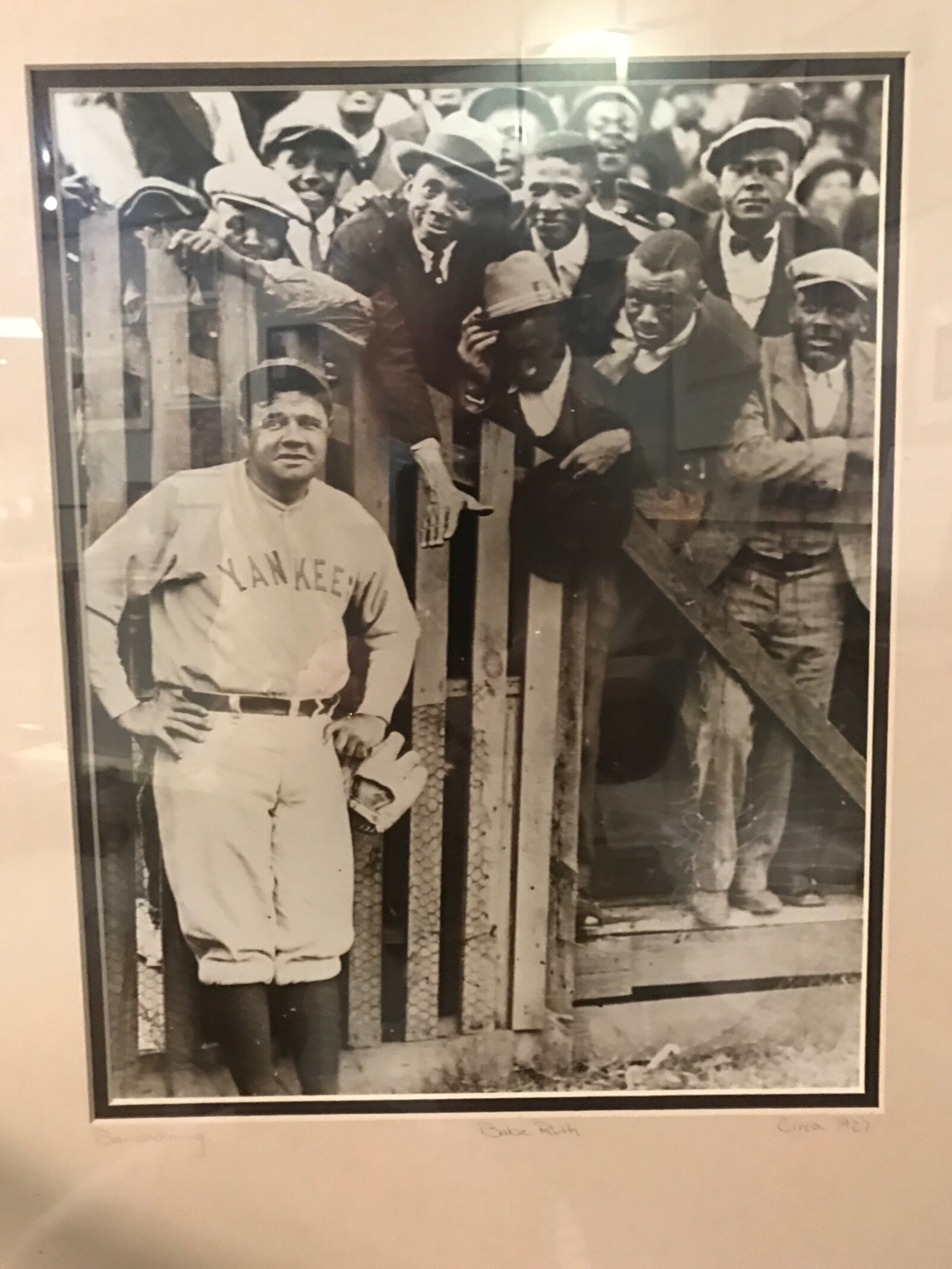 A photo of Babe Ruth Baseball icon Babe Ruth surrounded by black fans on barnstorming tour in 1927. Tom Archdeacon/STAFF