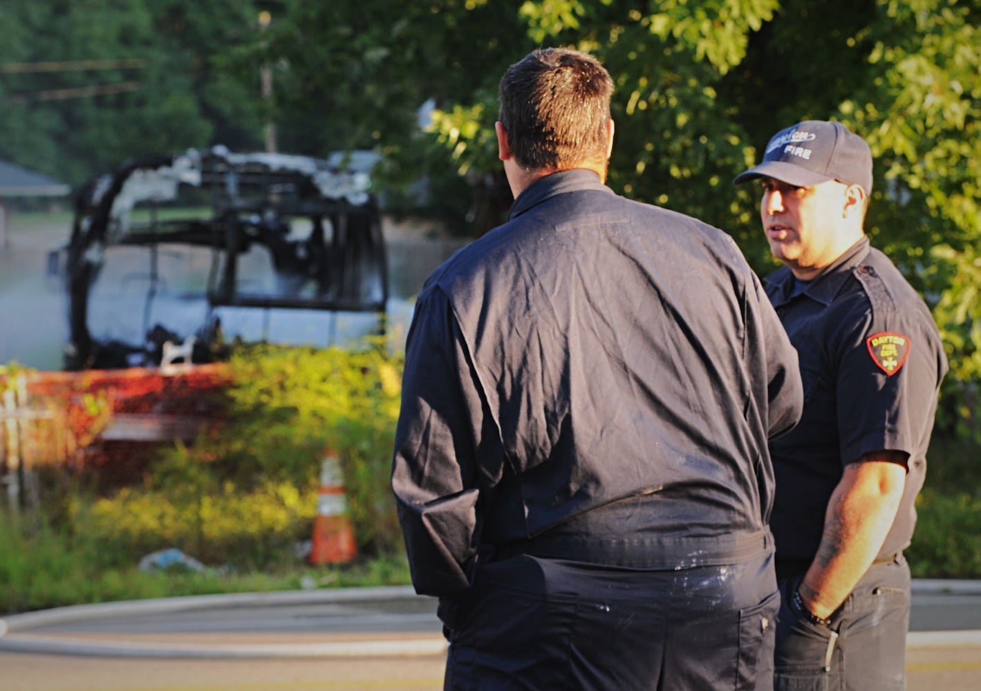 Fire in mobile home in Dayton