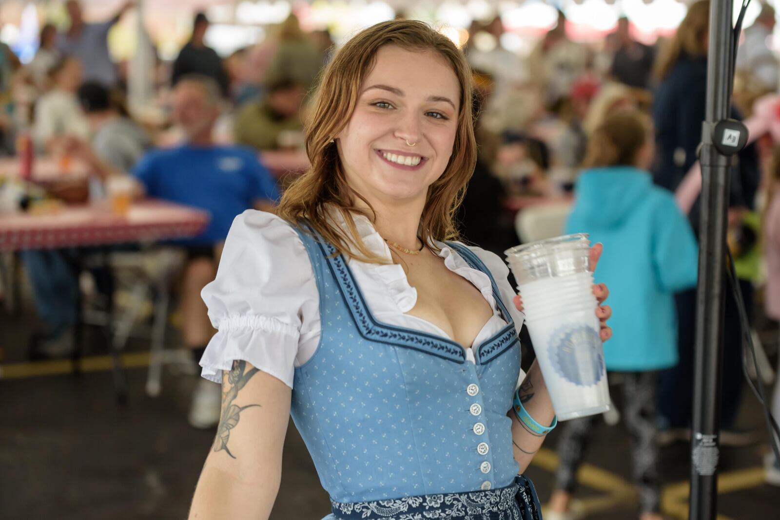 The Dayton Art Institute’s 53rd Oktoberfest was celebrated on the museum’s grounds on Saturday, Sept. 28 and Sunday, Sept. 29, 2024. Oktoberfest is the museum’s largest annual fundraiser. Here’s a look at Saturday’s fun despite the constant rain. TOM GILLIAM / CONTRIBUTING PHOTOGRAPHER