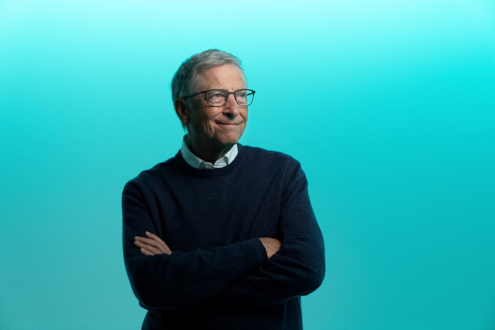 Bill Gates stands for a photo after an interview with The Associated Press in Indian Wells, Calif., Wednesday, Jan. 8, 2025. (AP Photo/Jae C. Hong)