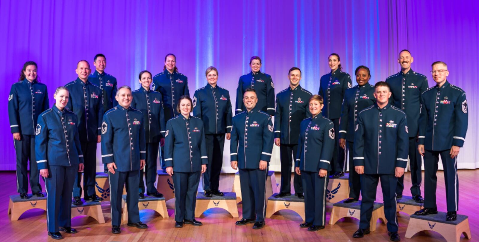 The Singing Sergeants are one of the six performing ensembles within The United States Air Force Band, the premier musical organization of the U.S. Air Force. Stationed at Joint Base Anacostia-Bolling in Washington, D.C., The United States Air Force Band honors those who have served, inspires American citizens to heightened patriotism and service, and connects with the global community on behalf of the U.S. Air Force and the United States of America. CREDIT: U.S.A.F. BAND