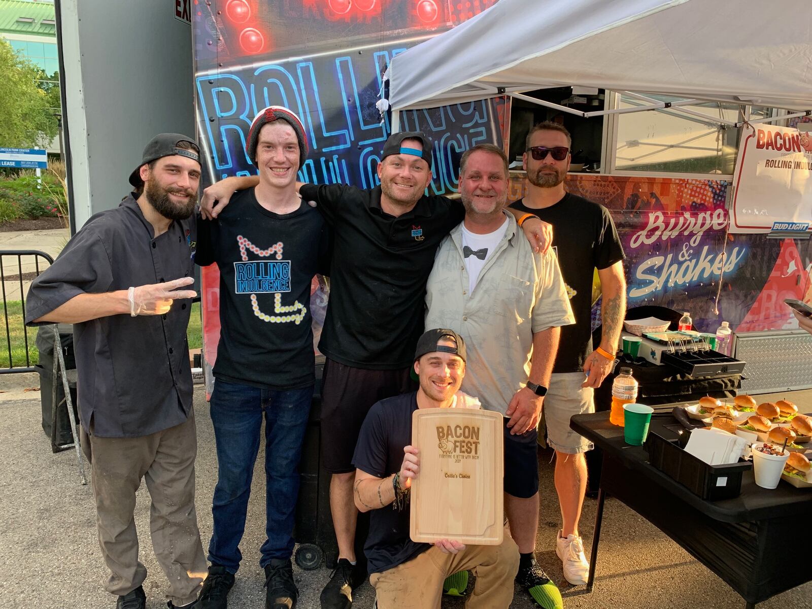 The food truck crew from Rolling Indulgence won the Critic's Choice Award for their Chocolate Bacon Milkshake this year at Bacon Fest at The Fraze. CONTRIBUTED/ALEXIS LARSEN