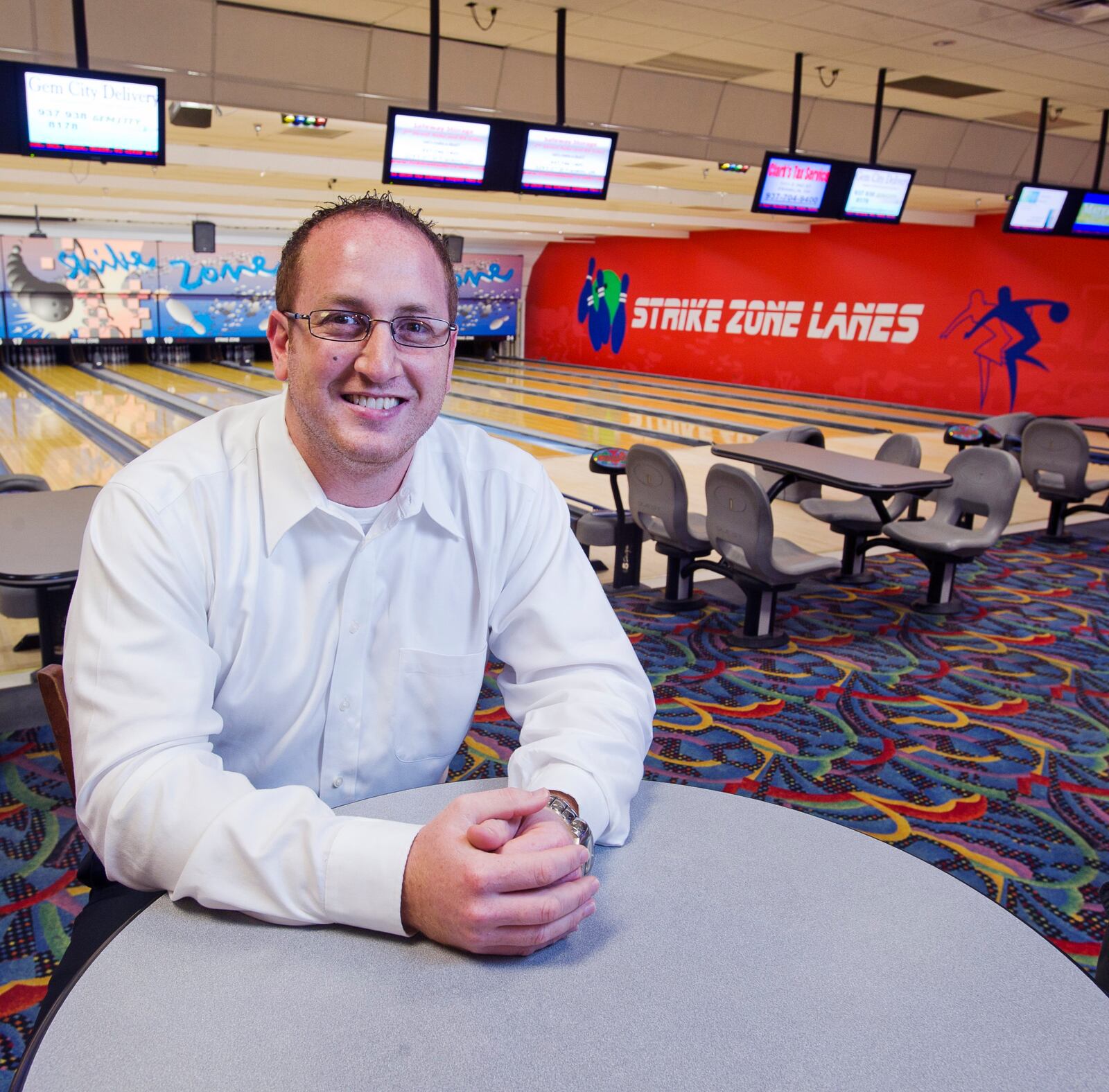 Charlie Samaan, owner of J.D. Legends Entertainment Complex in Franklin, Ohio. Staff photo by Nick Graham