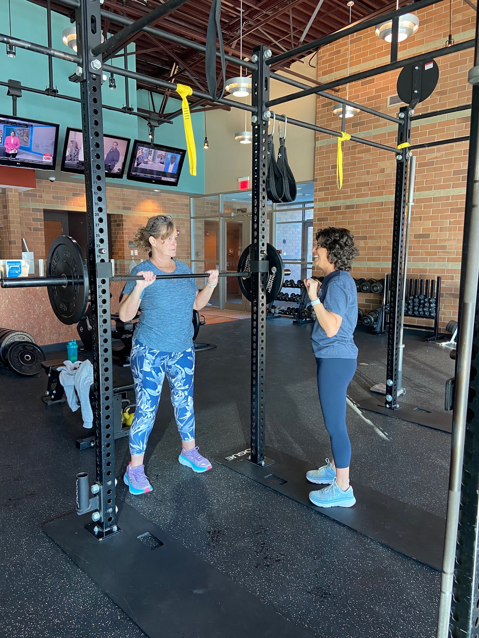 Raiff working with client Julie Rohrer at the Salvation Army Kroc Center
