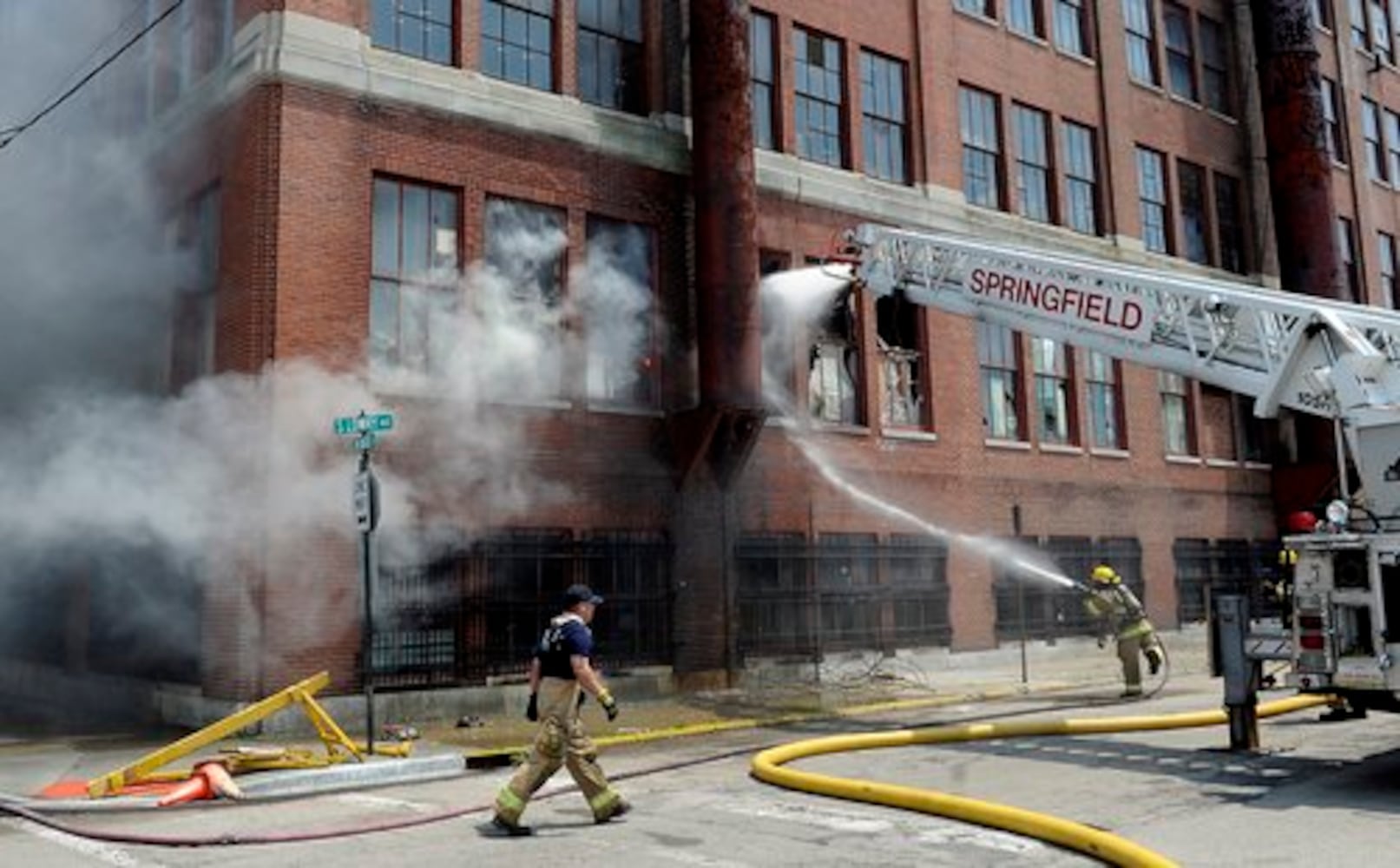 Fire at the Crowell-Collier Building