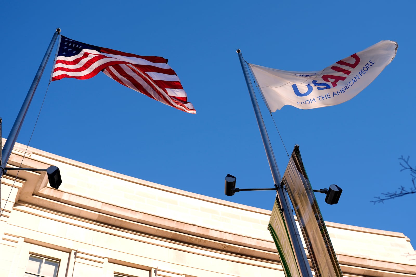 FILE - The U.S. Agency for International Development, or USAID, is pictured Saturday, Feb. 1, 2025, in Washington. (AP Photo/Carolyn Kaster, File)