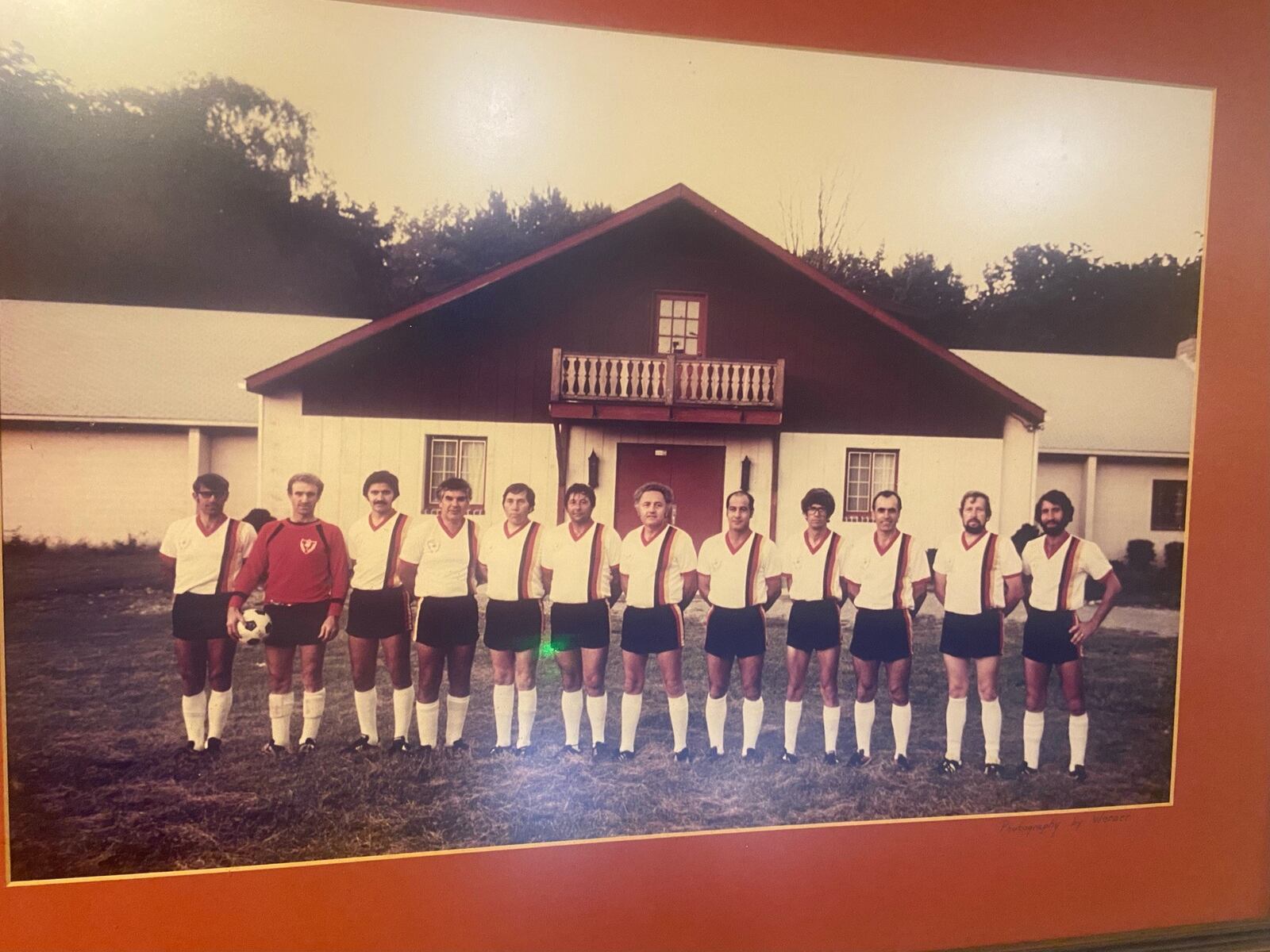 One of the Edelweiss teams from decades past that drew a collection of players from the Miami Valley, many of them who were not German. Joining Deiter and Herman Kraft (far left) was the late Franco Germano (far right), who was from Italy, loved soccer and ran Franco’s restaurant in the Oregon District. CONTRIBUTED