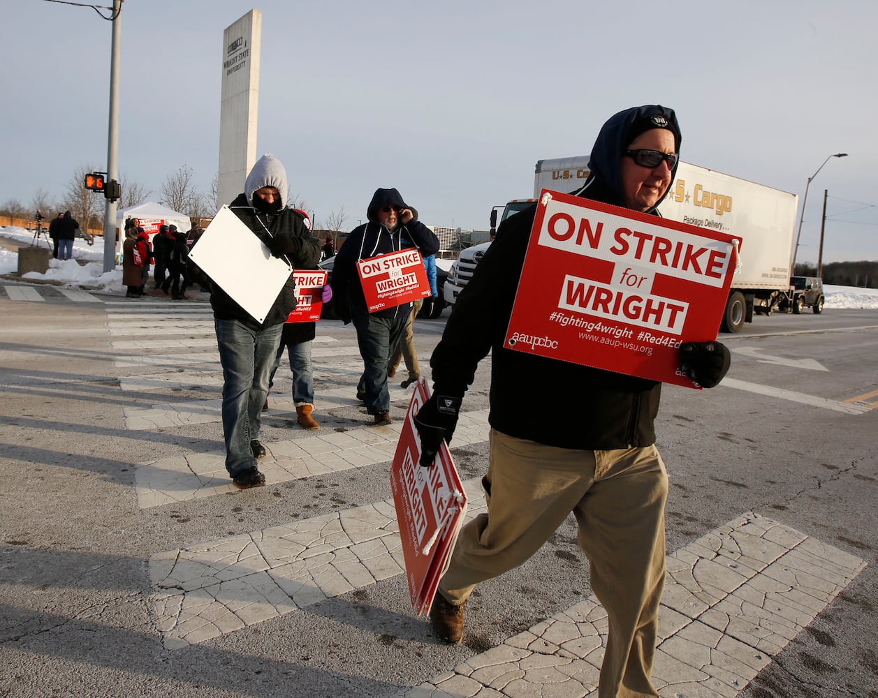 PHOTOS: Faculty at Wright State strike