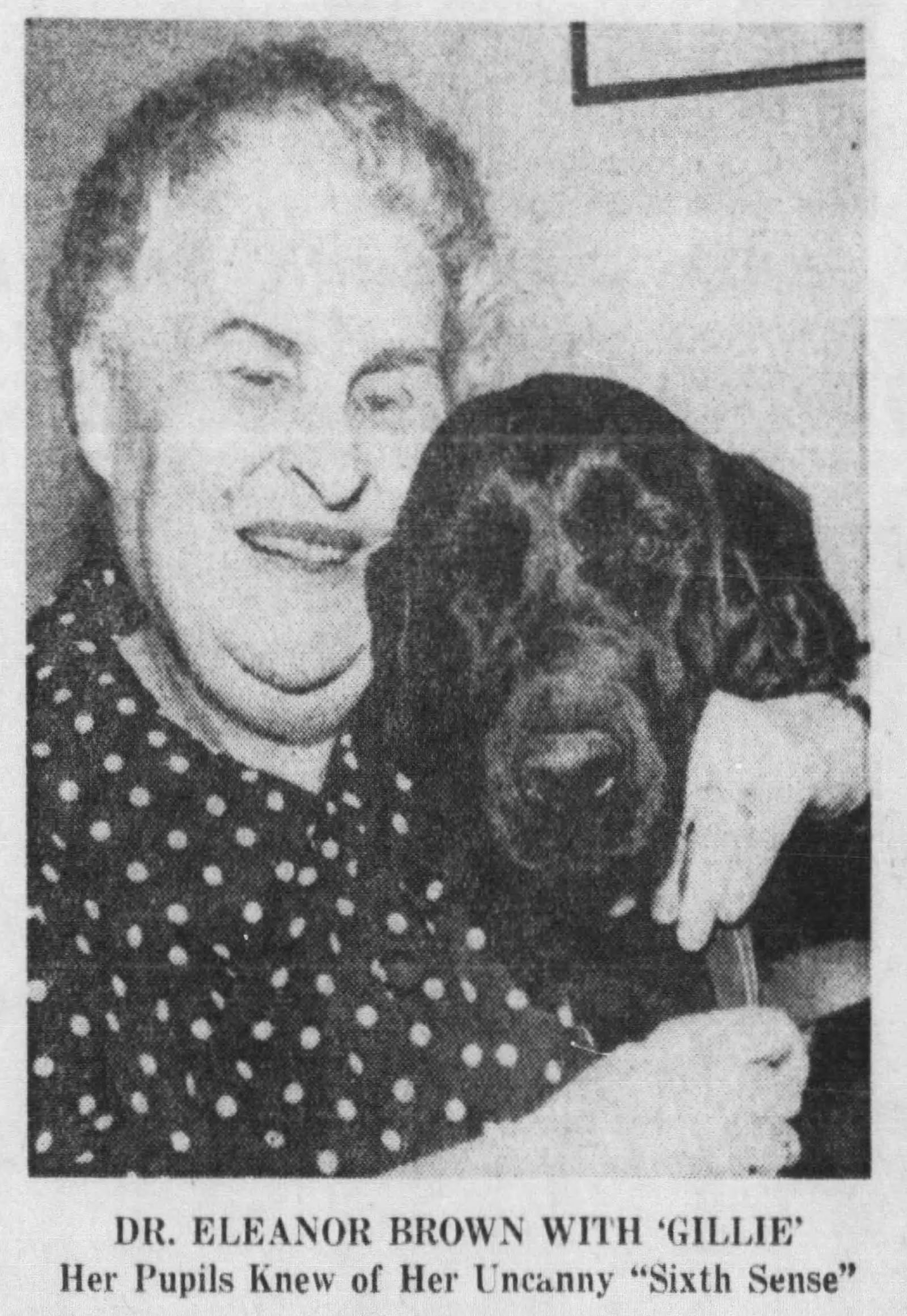 Dr. Brown's Seeing Eye guide dogs, of which she had three, were almost as well known as her. Gillie, being the last, was at her side during her final hospital stay. DAYTON DAILY NEWS ARCHIVES