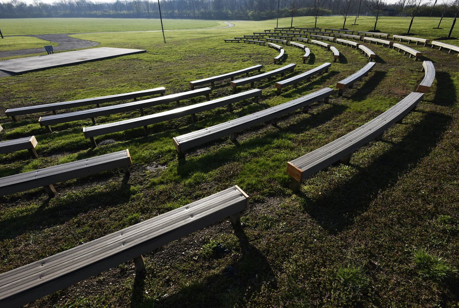 State funds will offset construction costs for the amphitheater cover and attached building at Trenton Community Park. NICK GRAHAM/STAFF