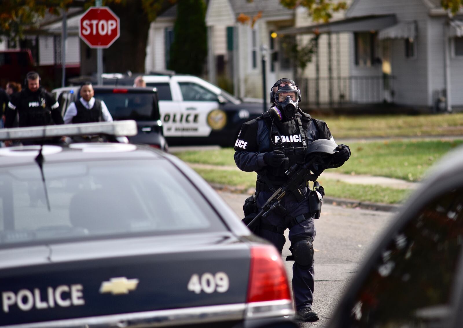 Hamilton police responded to the 900 block of Foster Avenue on Monday, Nov. 4, 2019, for a man who was threatening self-harm. NICK GRAHAM / STAFF