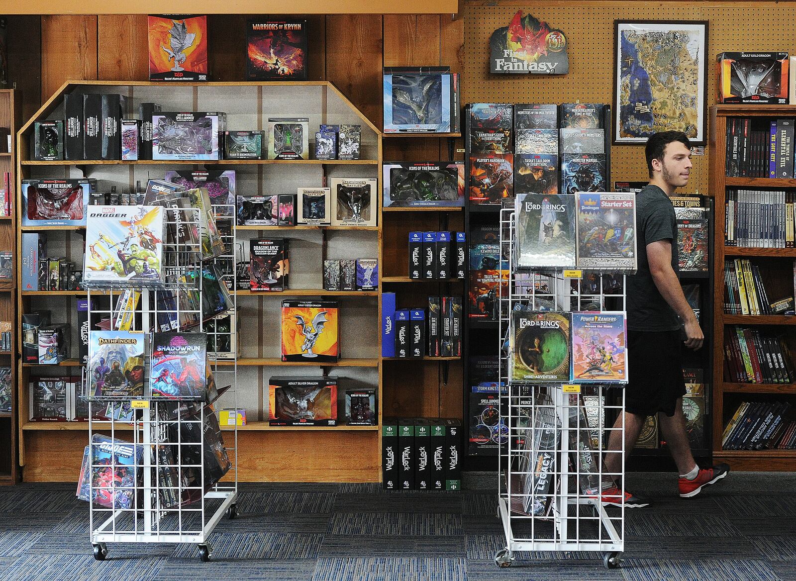 Locally-owned board game shops and game cafes, like  Bookery Games in Fairborn are specializing in everything from locally made board games, roleplaying games, collectible trading card games, puzzles, miniatures and wargaming. MARSHALL GORBY\STAFF