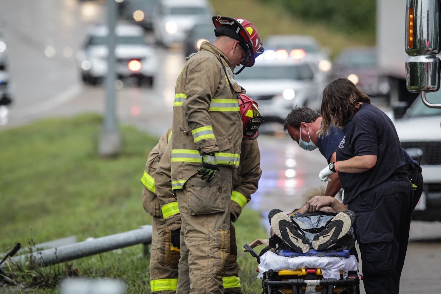 PHOTOS: Rollover crash on U.S. 35