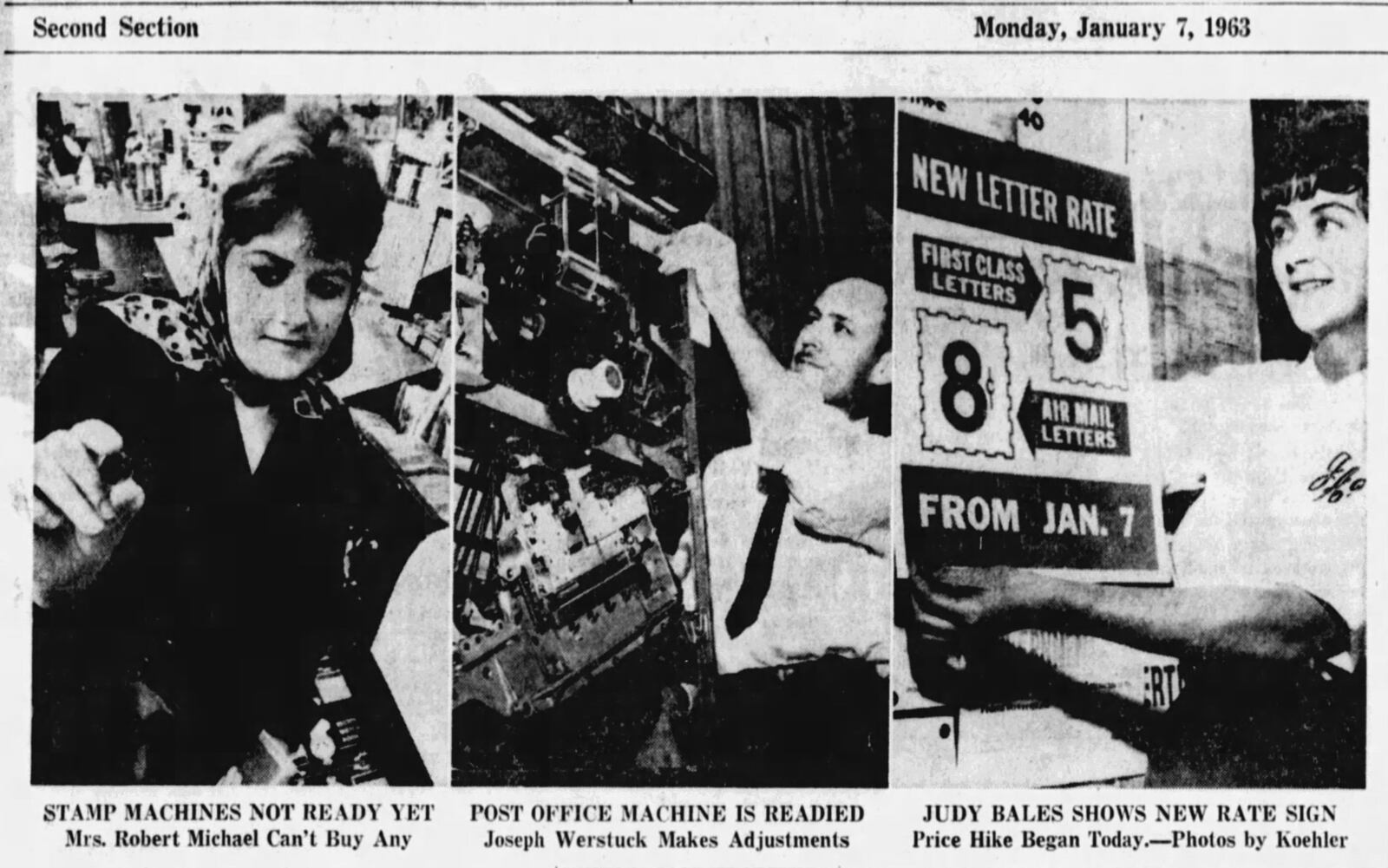 Jan. 7, 1963: No beefs heard on nickel stamp. DAYTON DAILY NEWS ARCHIVES