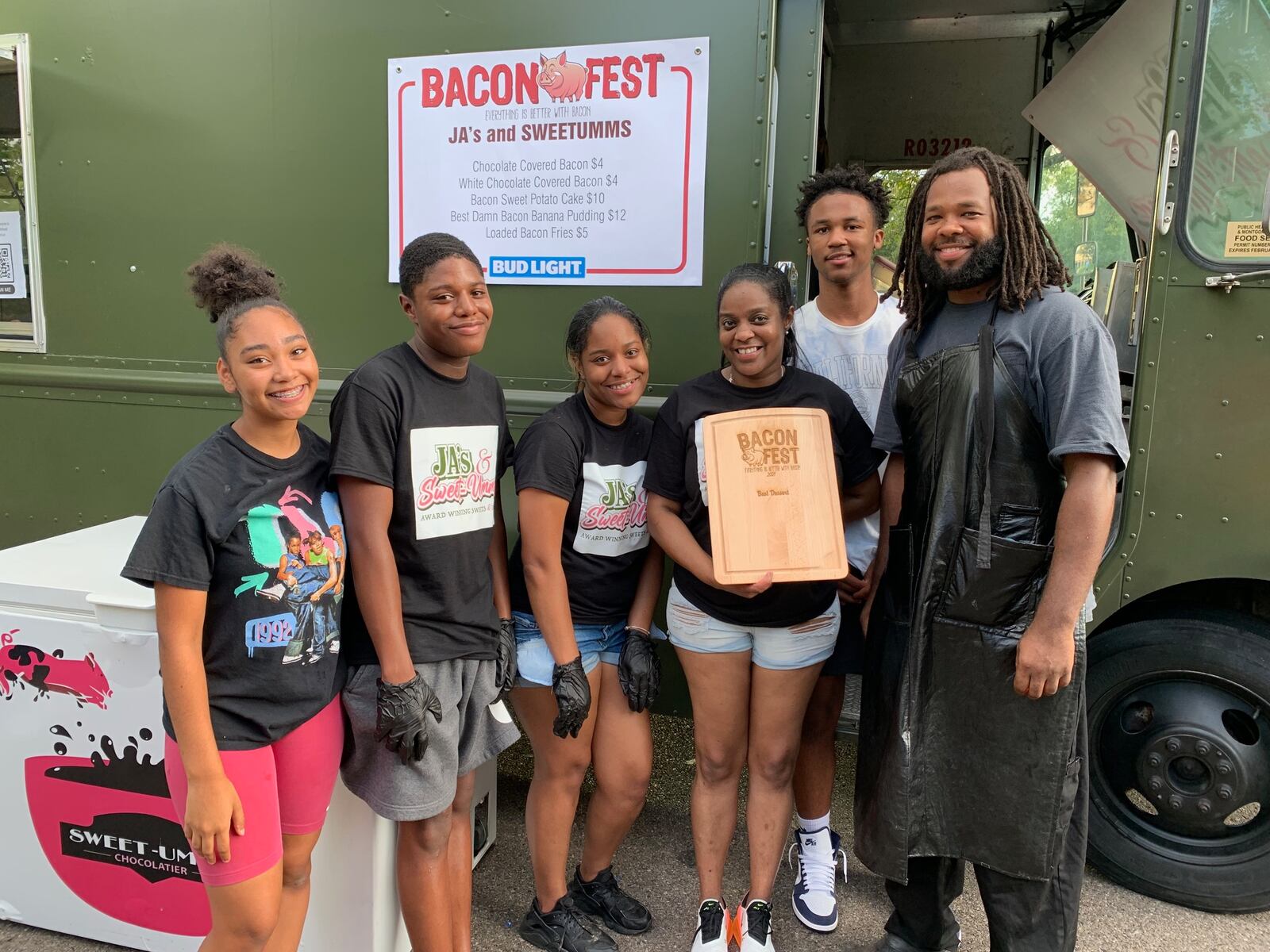 The food truck JA's and Sweetums won Best Dessert for their excellent bacon banana cream pudding dish this year at Bacon Fest at The Fraze. CONTRIBUTED/ALEXIS LARSEN