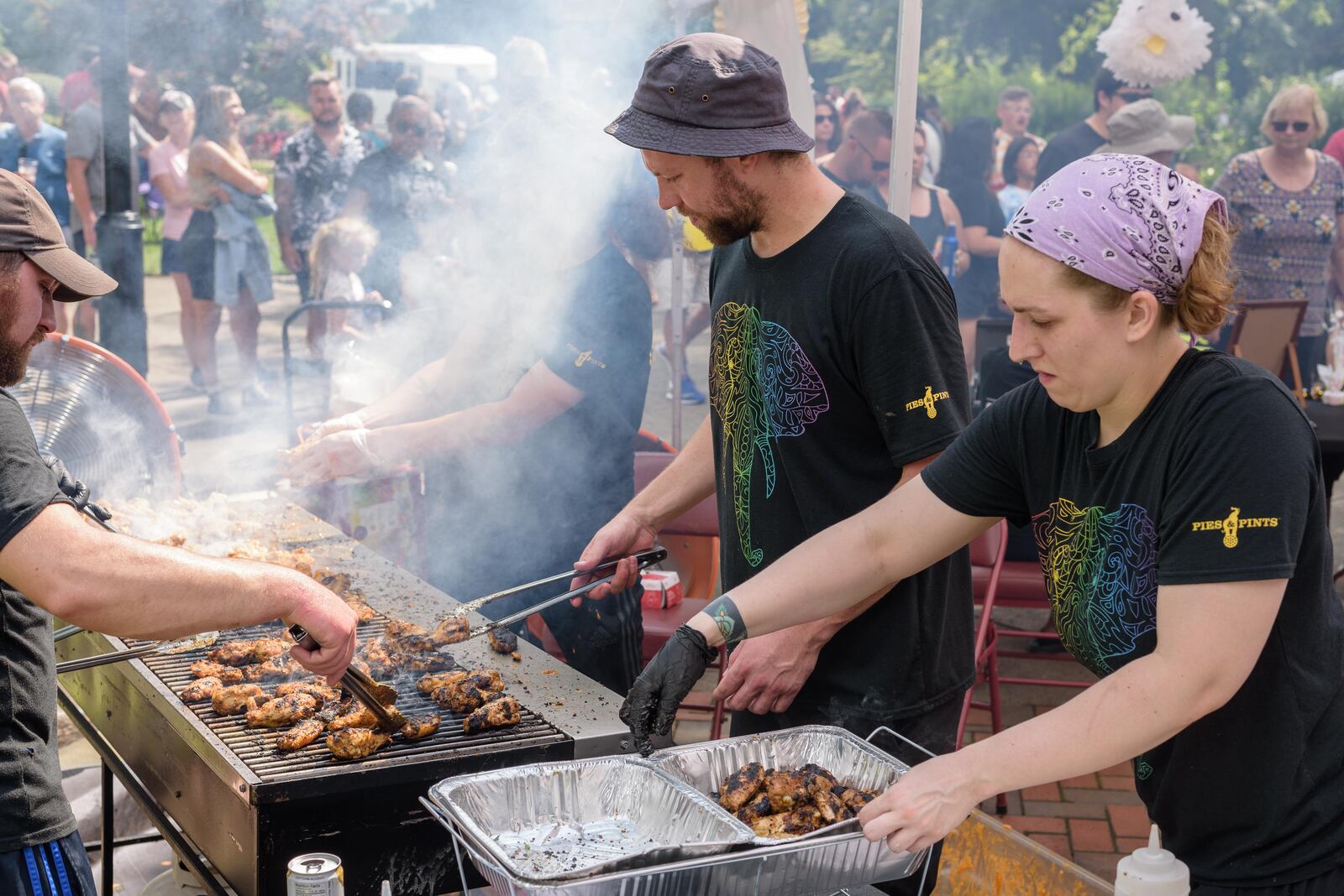 The Kickin’ Chicken Wing Fest, hosted by the Miami Valley Restaurant Association, is held at Fraze Pavilion annually. TOM GILLIAM / CONTRIBUTING PHOTOGRAPHER