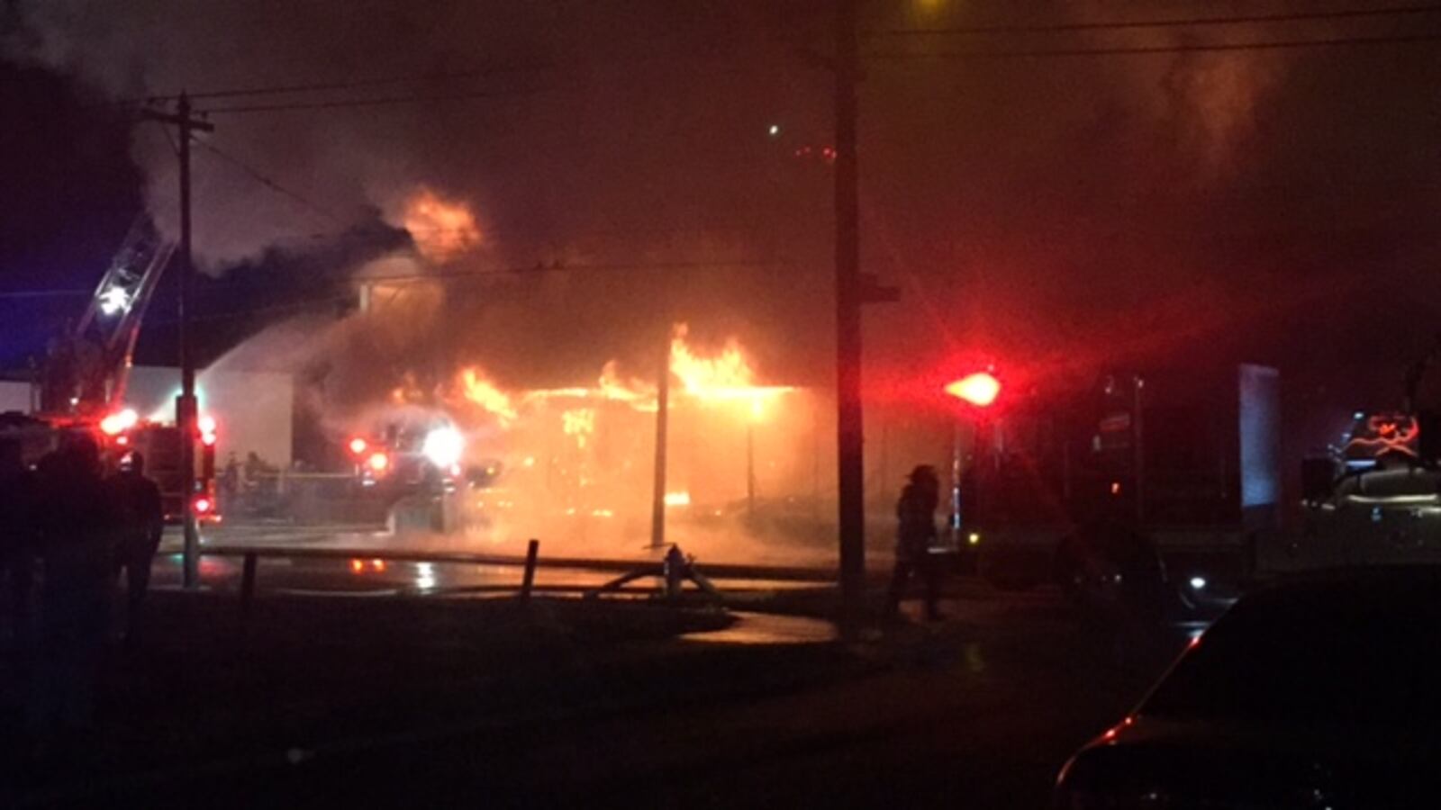 Food for Less grocery destroyed by fire in Dayton, Nov. 9, 2017. DEANGELO BYRD/STAFF