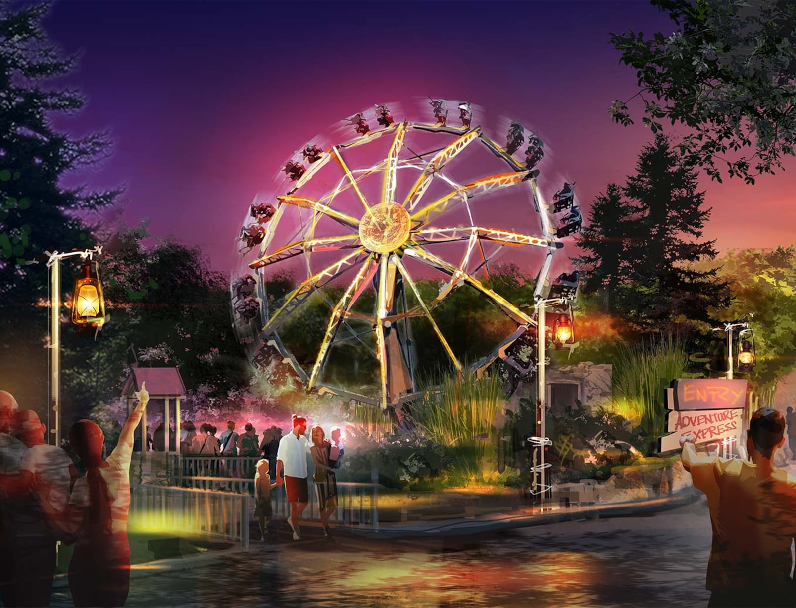 Sol Spin is a new attraction opening in Kings Island in 2023. Patrons will be able to climb aboard open air, suspended passenger vehicles to experience the thrill of flying 60 feet through the air at 25 mph. CONTRIBUTED