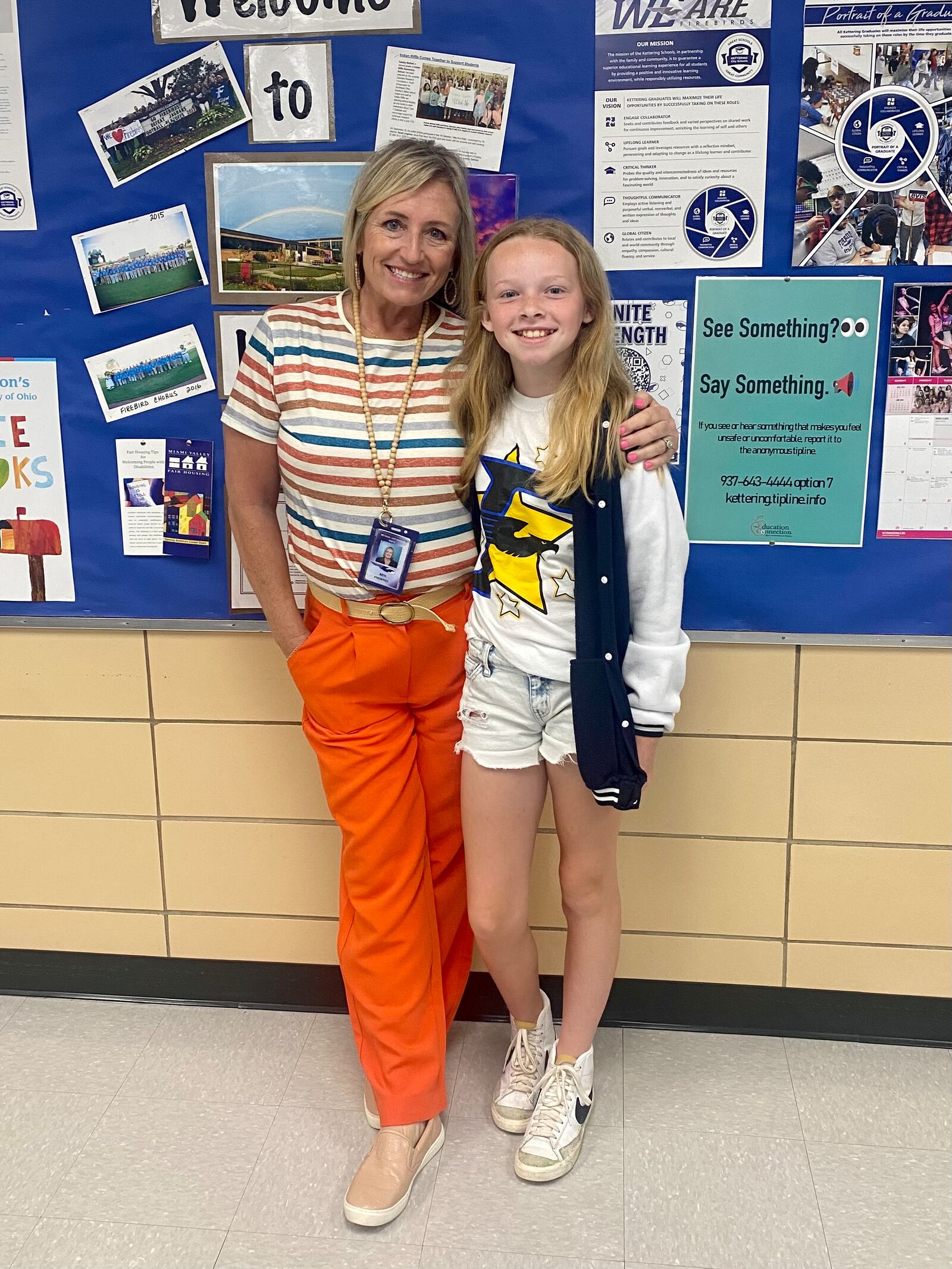 Beth Frederick is a fifth-grade teacher at Indian Riffle Elementary School. She recently received a grand prize trip to the Caribbean from an OEA-sponsored event. Frederick is pictured here with her student, Kayleigh, who nominated her teacher for the prize. CONTRIBUTED