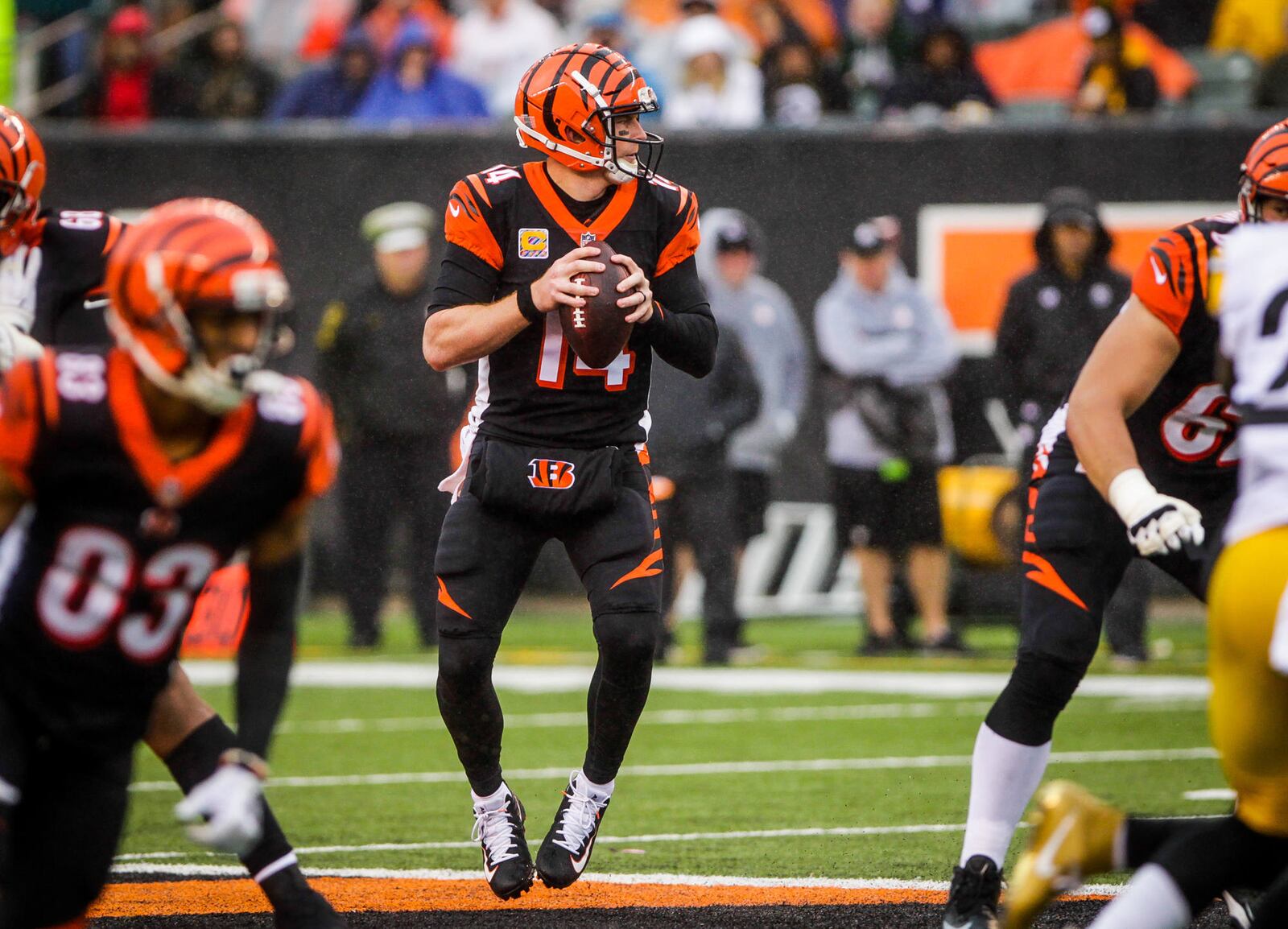 The Pittsburgh Steelers defeated the Cincinnati Bengals 28-21 Sunday, Oct. 14 at Paul Brown Stadium in Cincinnati. NICK GRAHAM/STAFF