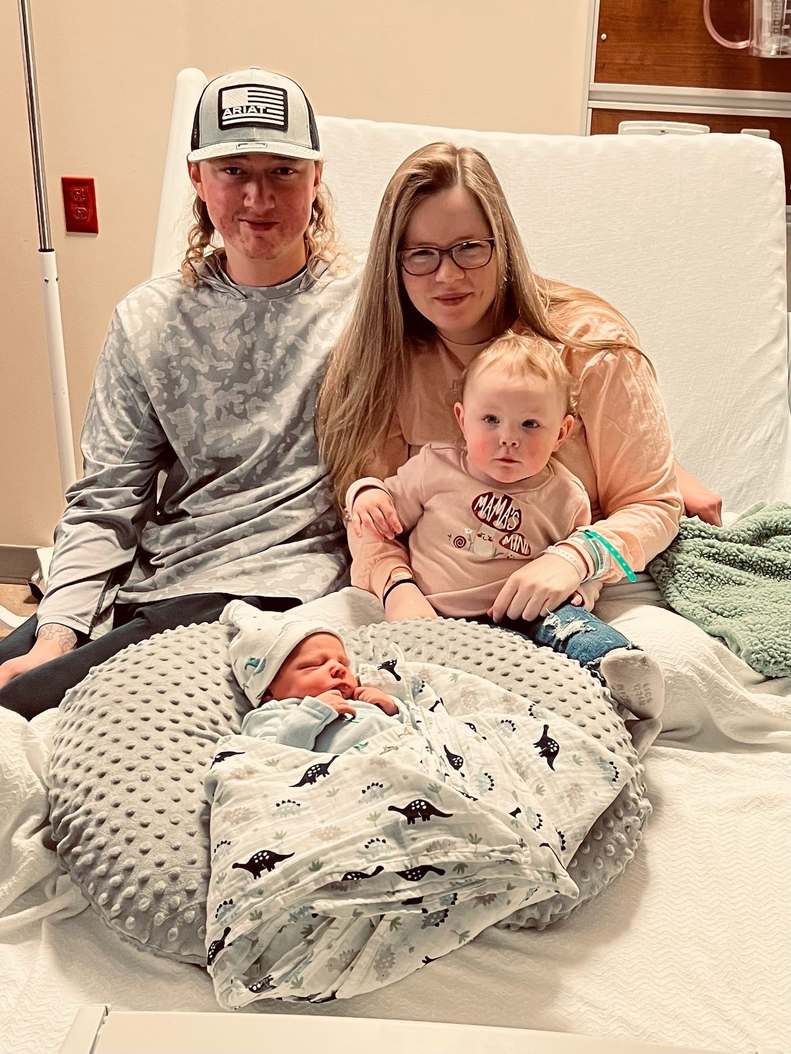 Westyn Wayne Thompson was born at 4:57 a.m. on Jan. 1 at Springfield Regional Medical Center. Westyn is the second child for Deanna Keating and Nicholas Thompson, both of Springfield. He has a big sister named Hadlee. Photo provided by Mercy Health.