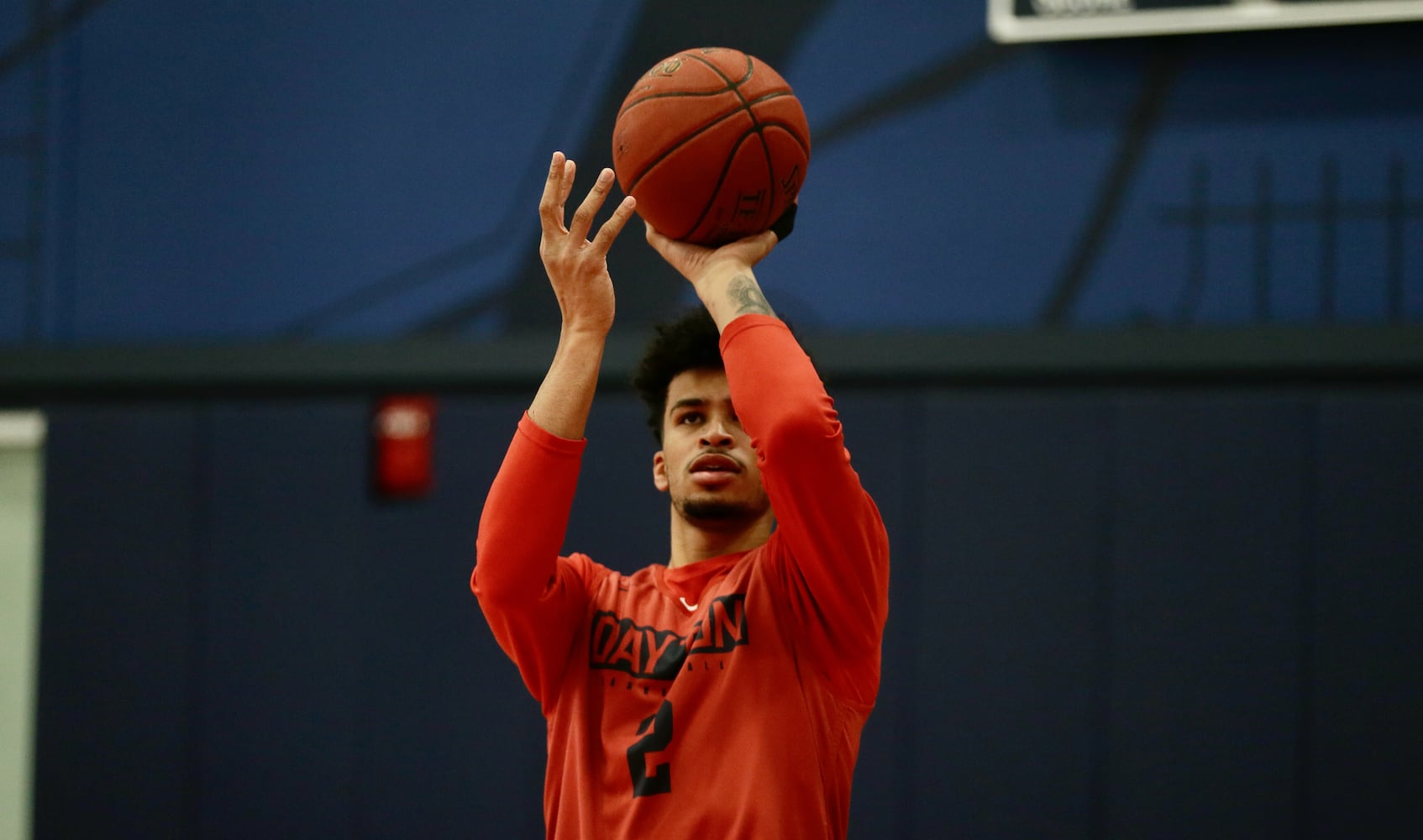 Dayton Flyers practice in Washington