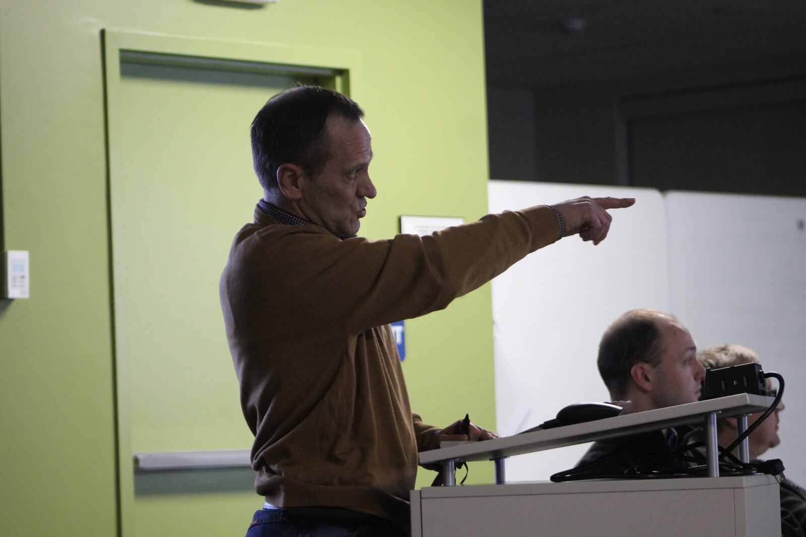 Matt Tepper, president of the Old North Dayton Neighborhood Association, spoke in opposition to a proposed fueling station at the former site of Grocerylane on Tuesday, Jan. 24, 2023. CORNELIUS FROLIK / STAFF