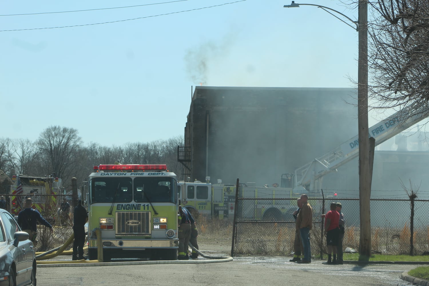 Fire at Wright brothers airplane factory site