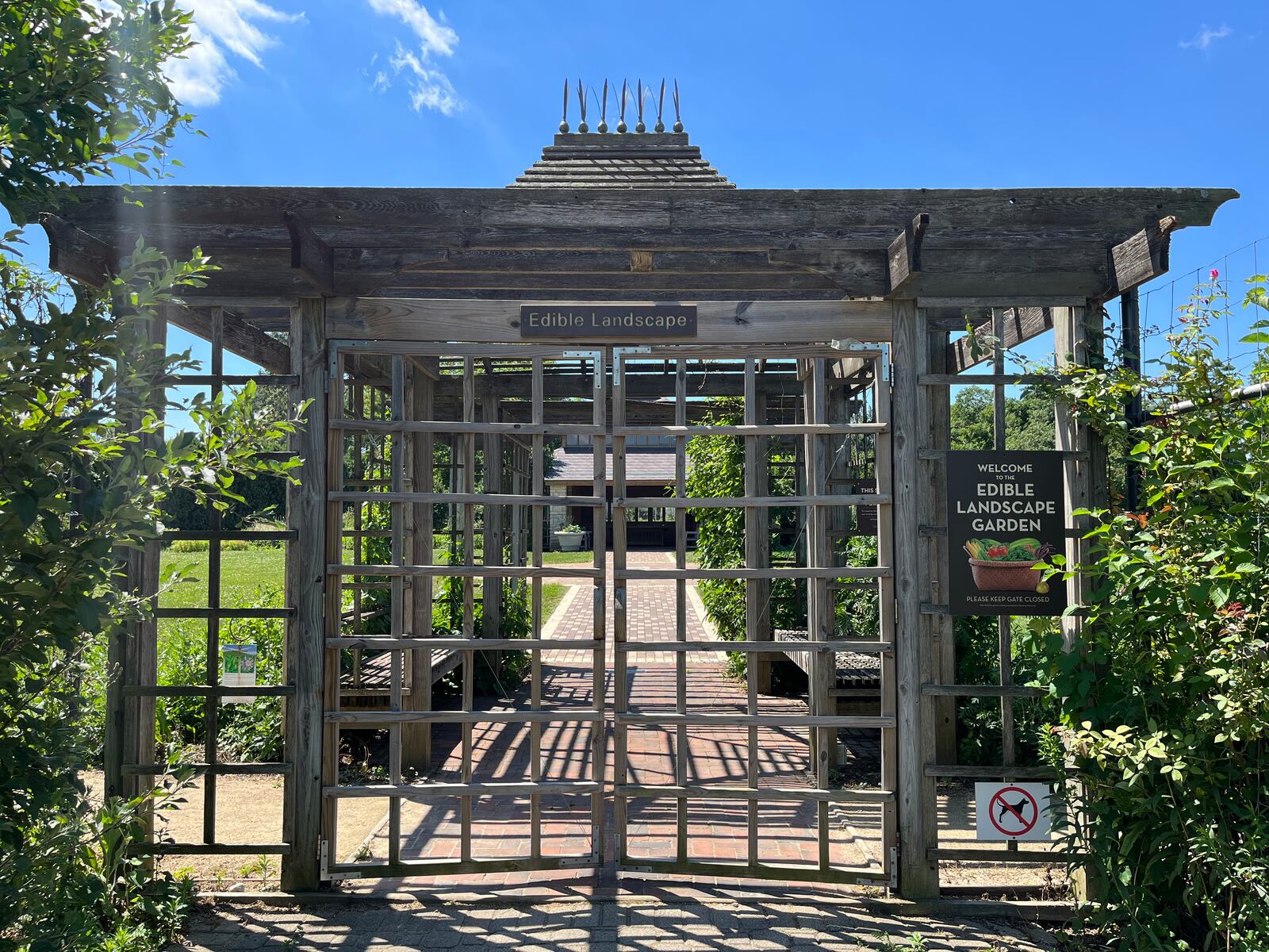 The entry into the Edible Landscape Garden and Maimon Memorial Garden at Cox Arboretum. CORNELIUS FROLIK / STAFF