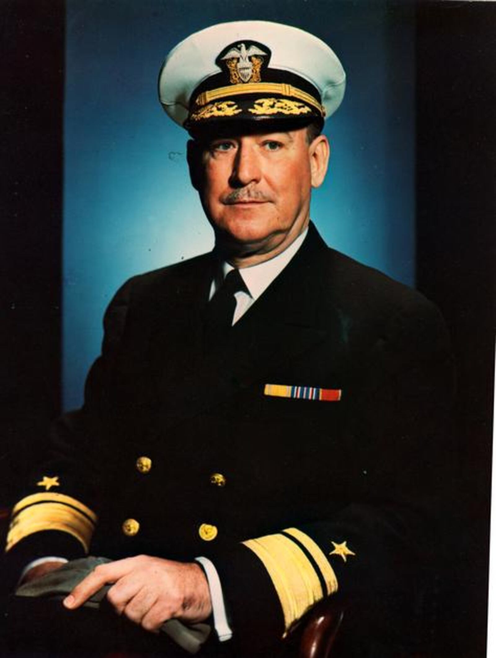 Portrait of Admiral Sidney W. Souers, mounted on heavy board. Credit: Harry S. Truman Library & Museum.