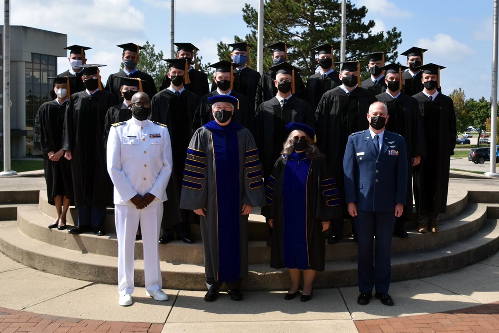 The Air Force Institute of Technology’s Graduate School of Engineering and Management held a ceremony Sept. 16 for 17 students earning doctoral degrees. The newly minted Ph.D.s join a group of more than 960 other AFIT doctorate alumni. U.S. AIR FORCE PHOTO/2ND LT. ANDREW LOWE