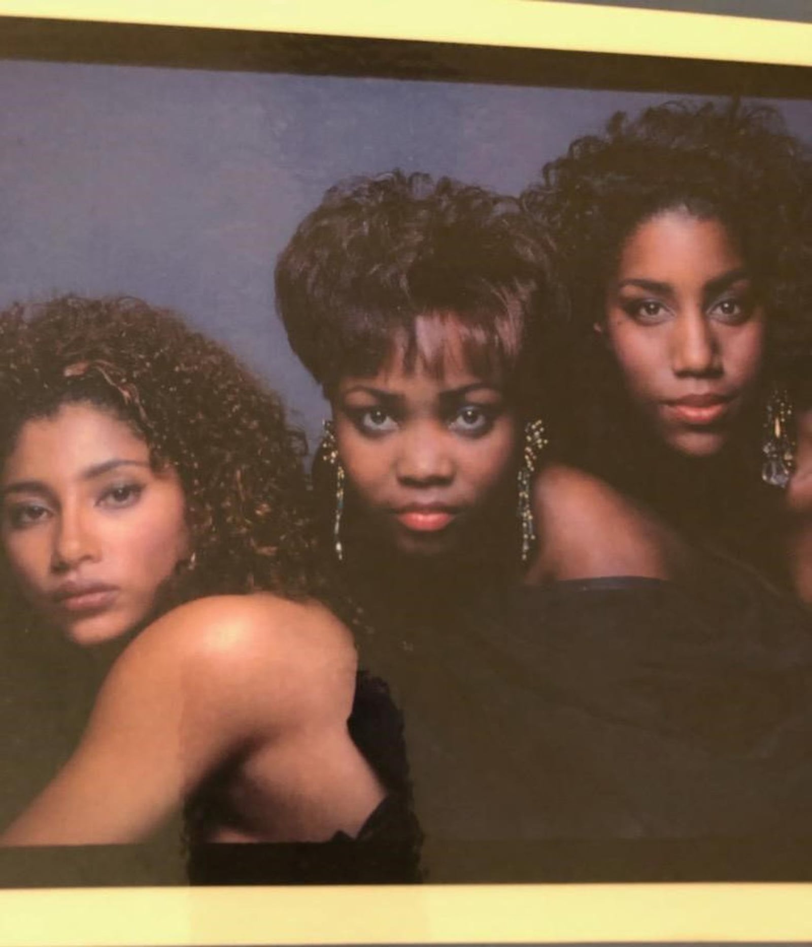 The singing group, C’est La Vie. Chris Harrell (who later would become Chris Grant) on the far right, joined by her sister Meesha (middle) and their friend Fabian. CONTRIBUTED