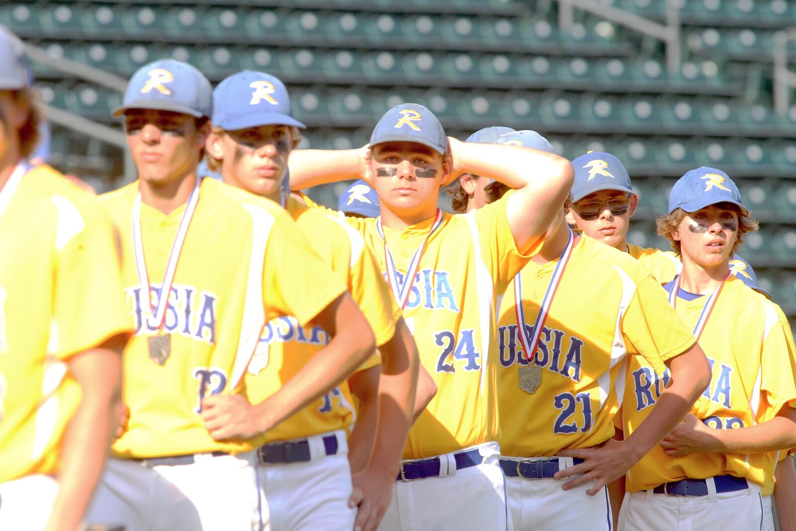 Scenes from the Division IV state baseball final between Minster and Russia on Saturday, June 3, 2017, at Huntington Park in Columbus.