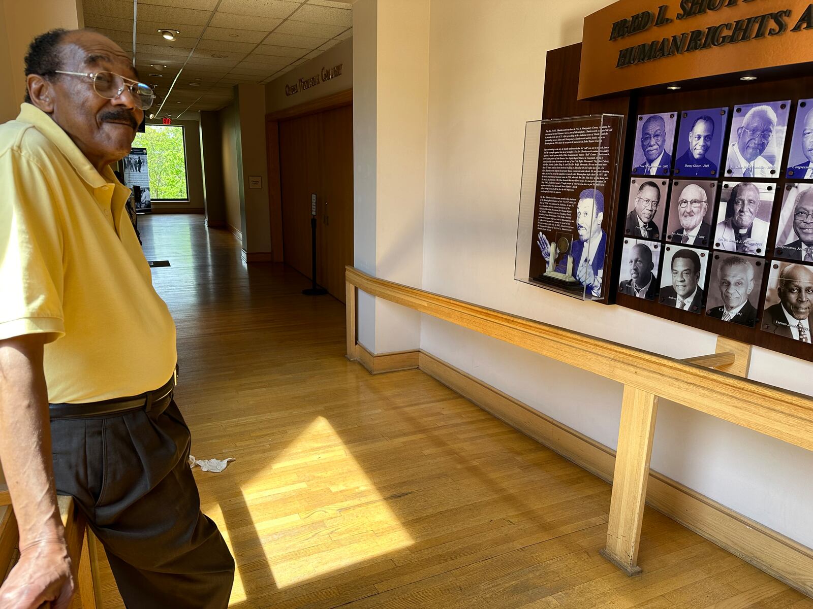 Clifton Casey shares stories at Birmingham's Civil Rights Museum.