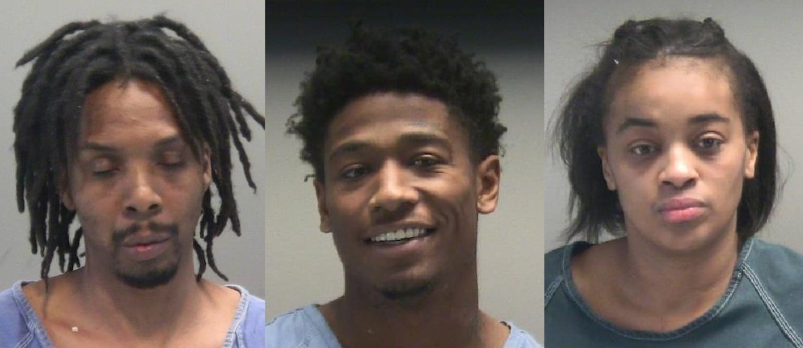 Jerrell Harbor (left), Jermaine Harbor (center) and Crystal Carpenter (right). Photos courtesy of Montgomery County Jail