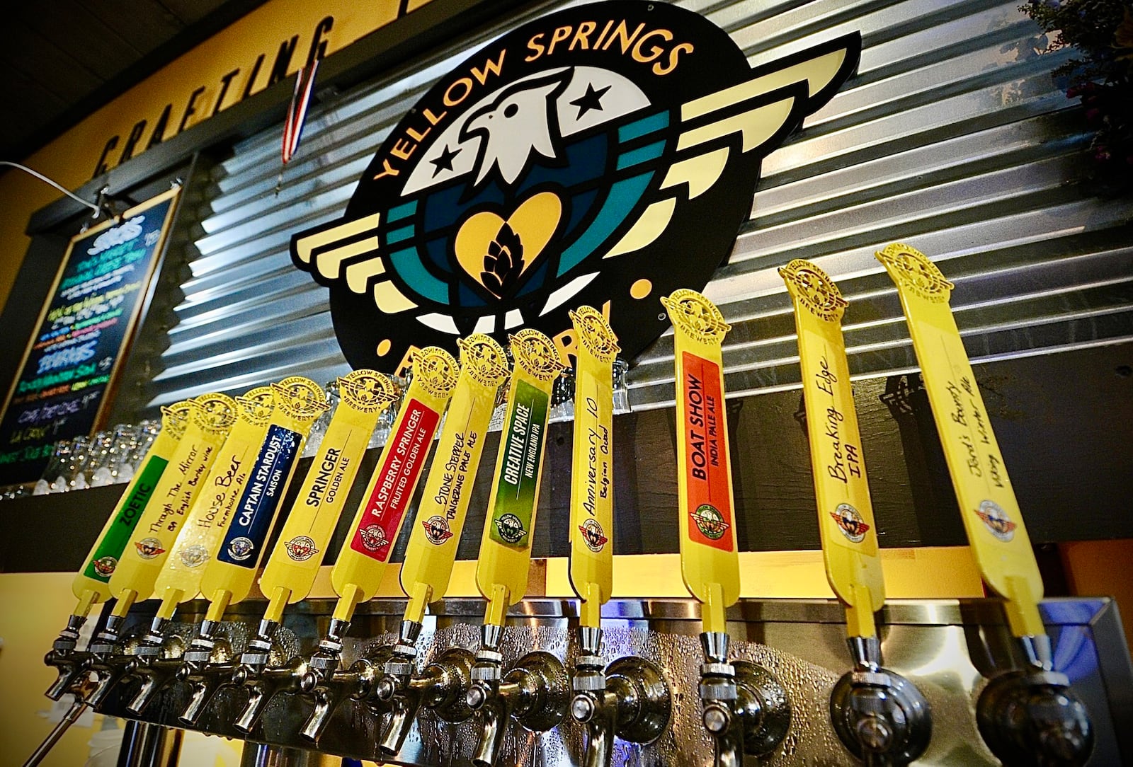 Yellow Springs Brewery is celebrating its 10th year in business. The business is located at 305 Walnut St. Yellow Springs. MARSHALL GORBY \STAFF