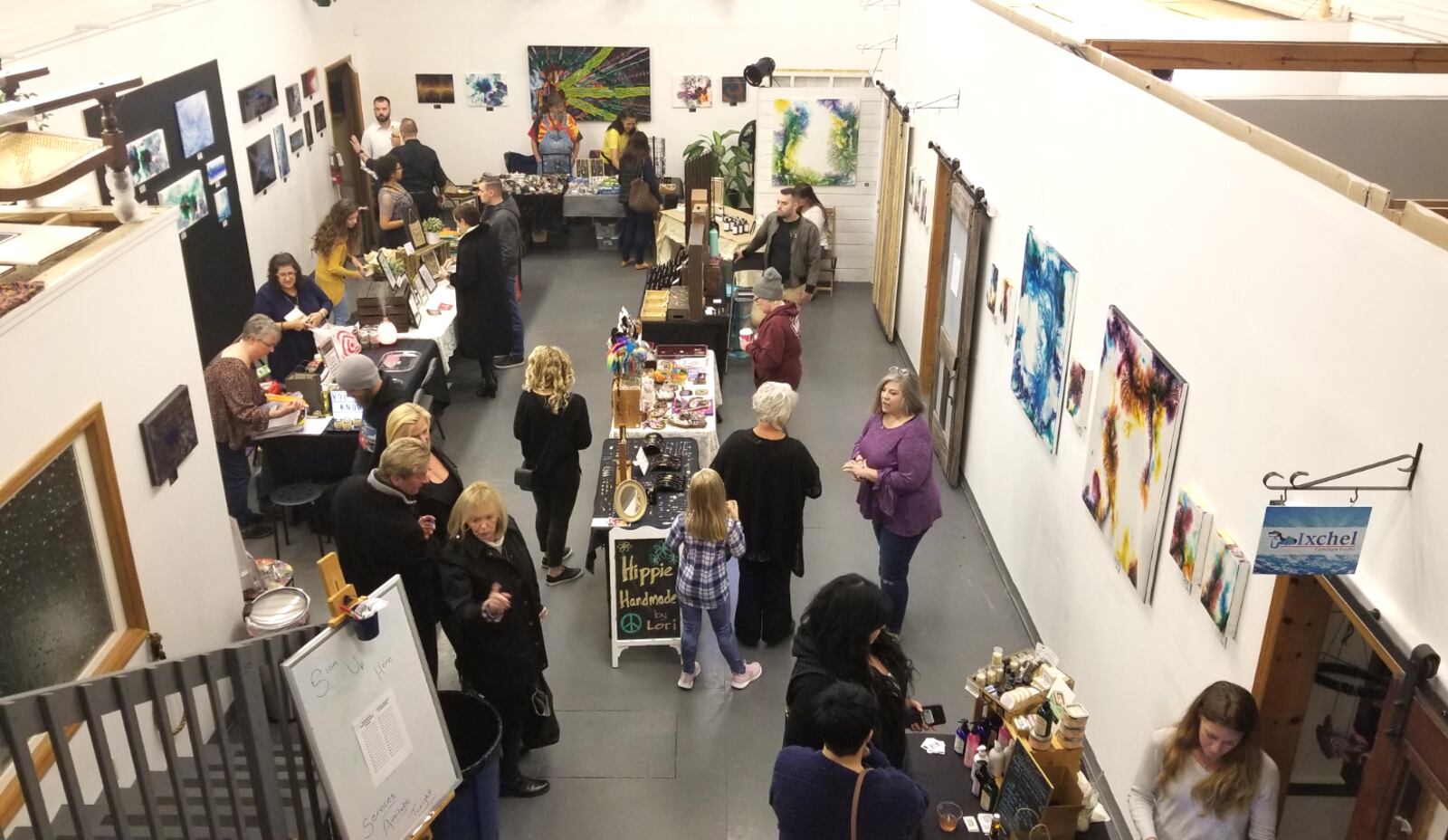 The McMillan Gallery, located in  tend & flourish, is host to  art exhibitions. 