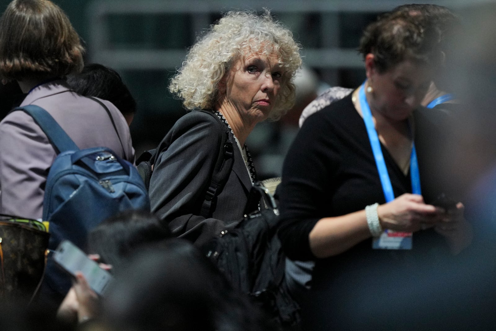 Jennifer Morgan, Germany climate envoy, arrives ahead of a plenary session at the COP29 U.N. Climate Summit, Thursday, Nov. 21, 2024, in Baku, Azerbaijan. (AP Photo/Peter Dejong)