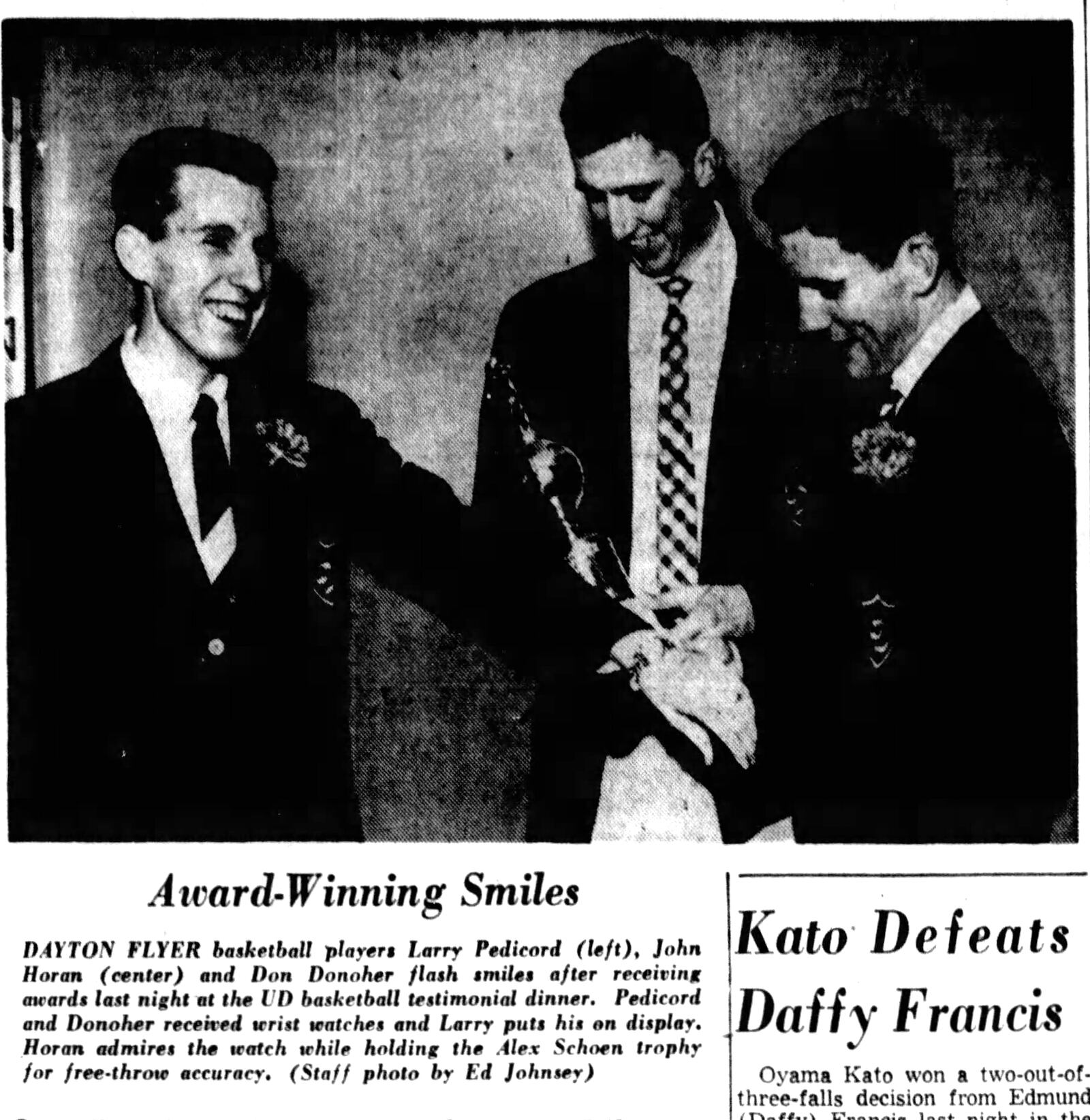 John Horan won several awards during his basketball career with the Dayton Flyers. DAYTON DAILY NEWS ARCHIVES