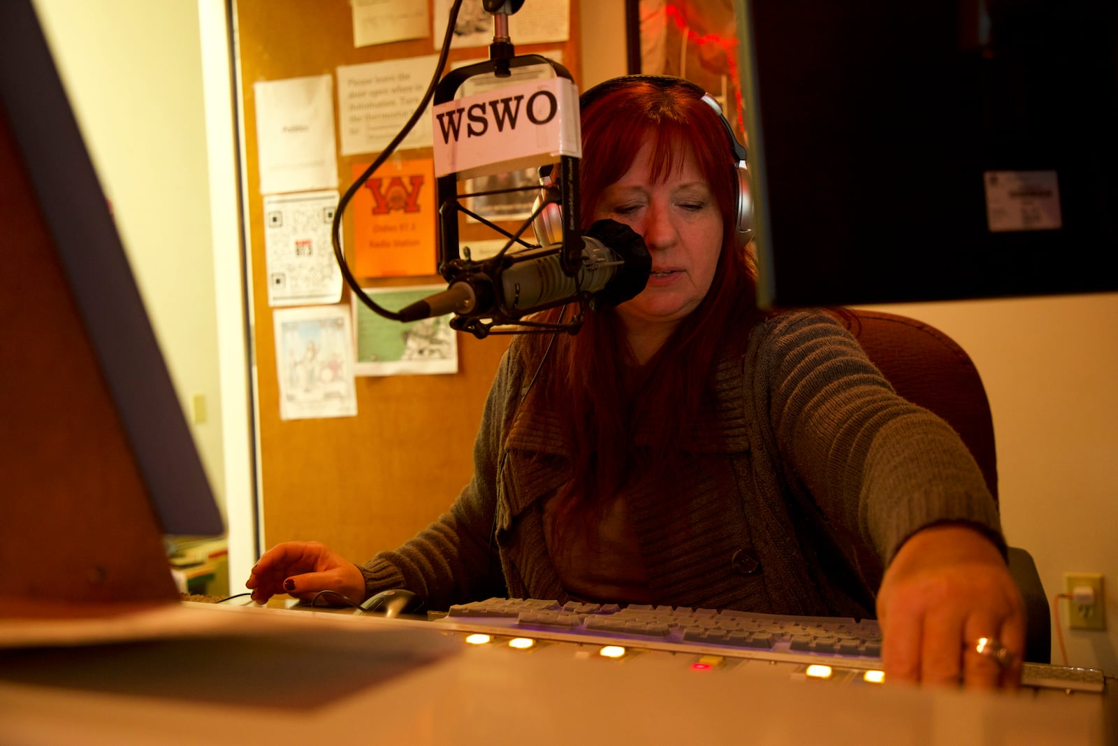 Shelly Hulce, host of Wax Carnival on WSWO 97.3FM, 2024. Credit: Brandon Berry