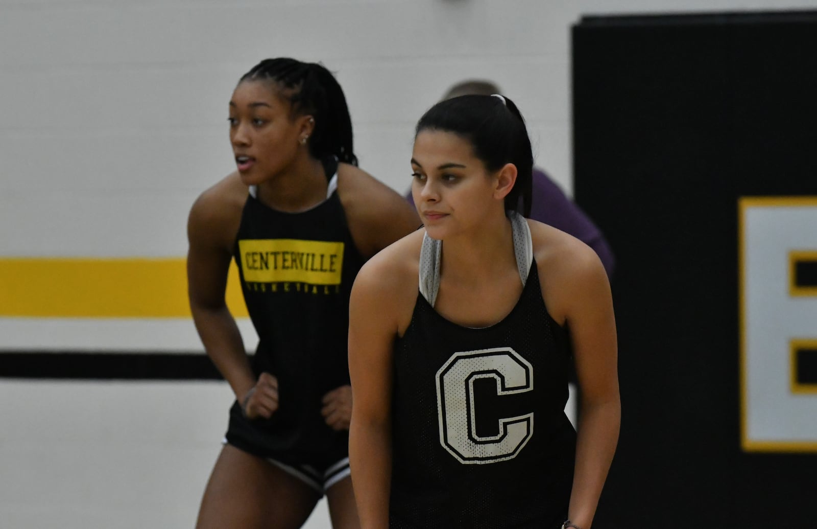 Centerville's Amy Velasco (front) and Cotie McMahon during a recent practice. Greg Billing/CONTRIBUTED