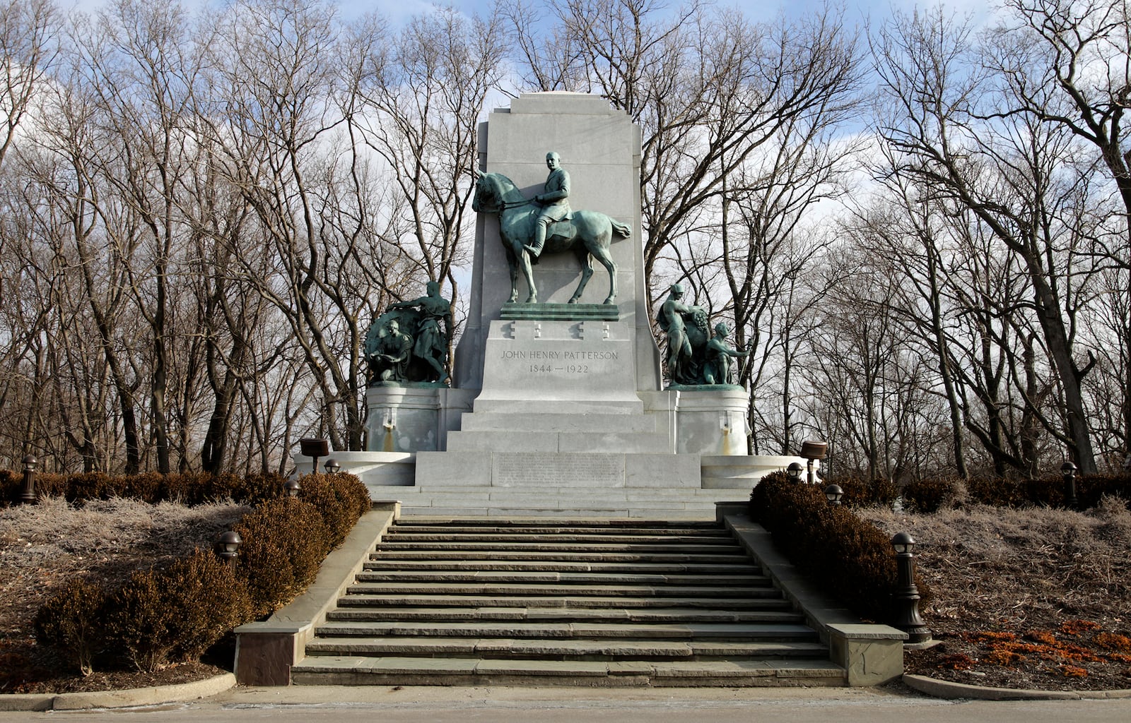 Feb. 13, 2015: The statue of John Patterson, founder of National Cash Register, is a historic feature of Hills & Dales MetroPark.