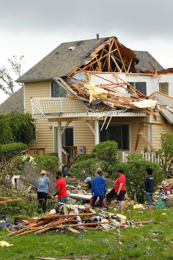 PHOTOS: Tornado cleanup begins in Beavercreek, Trotwood