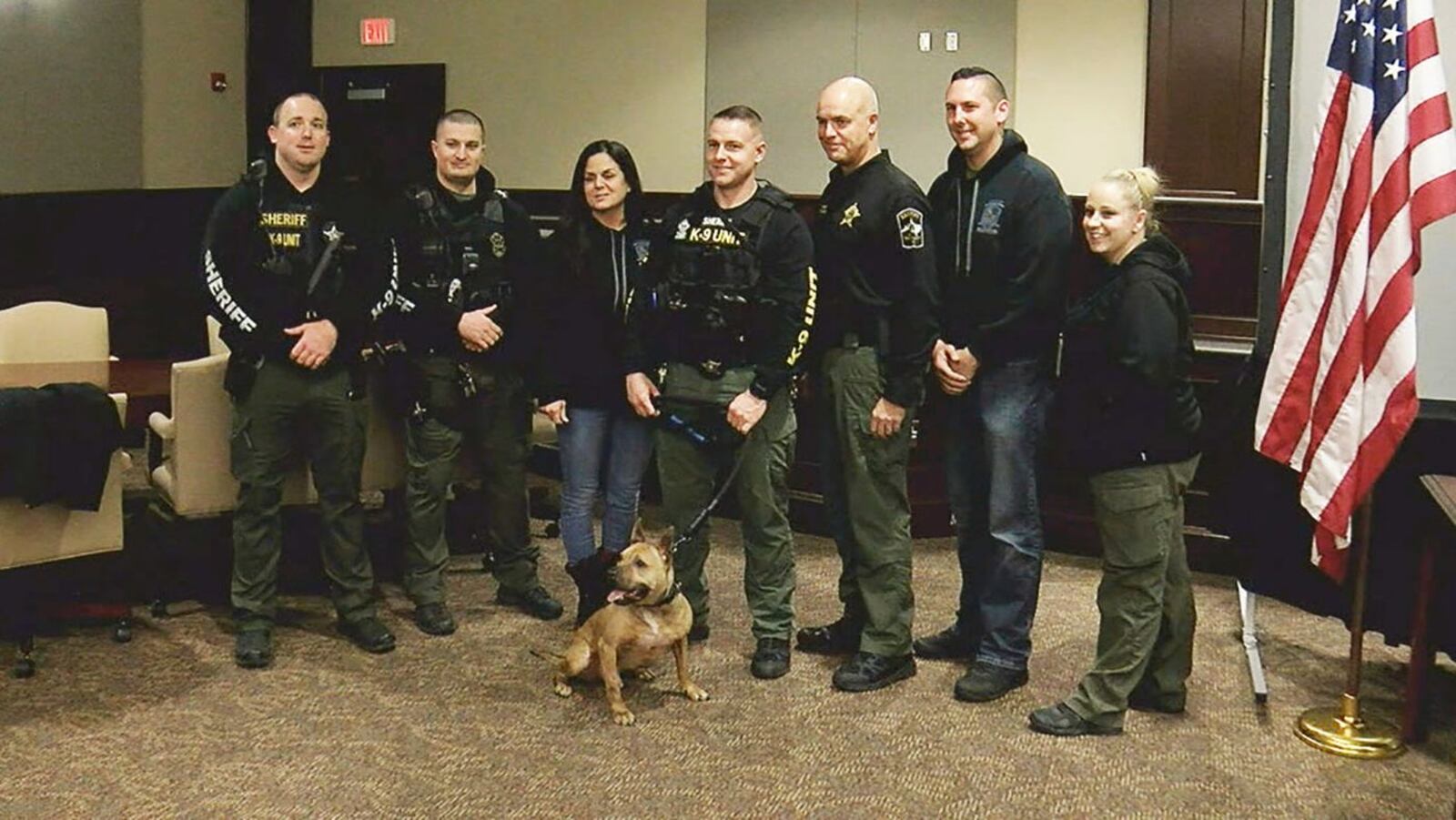 K-9 Deputy Nibbles swearing-in ceremony (WCTI)