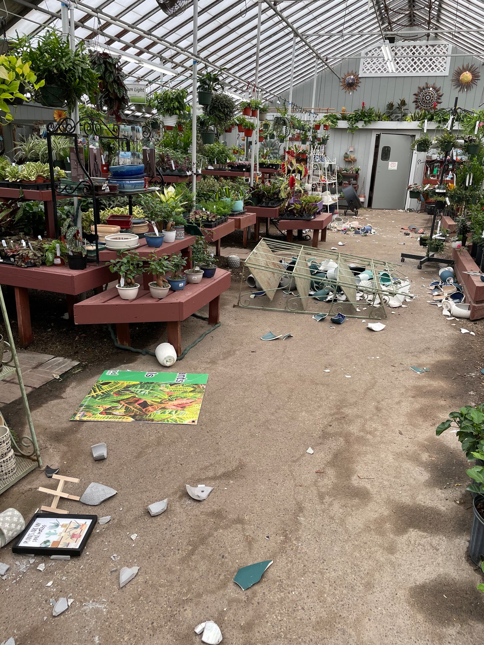 Vandals struck Knollwood Garden Center & Landscaping, forcing the family-owned business to close Thursday, June 2, 2022, for cleanup. CONTRIBUTED