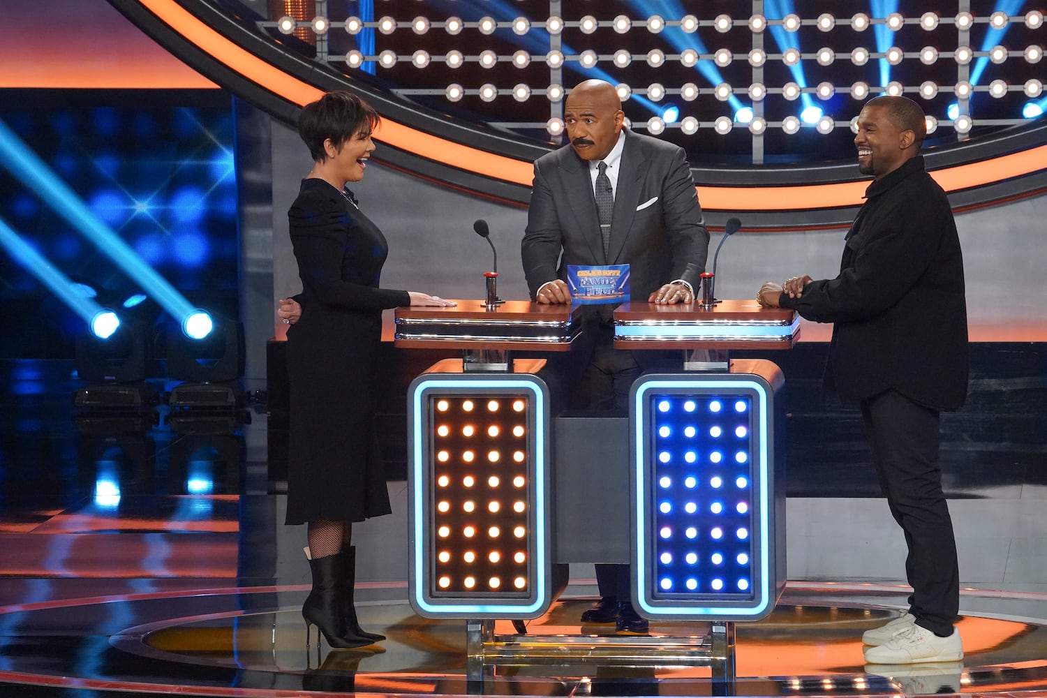 Photos: Kardashians vs. West on ABC’s ‘Celebrity Family Feud’